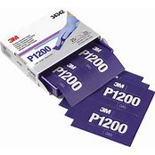 3M sandpaper sheets with P1200 grit on a white background