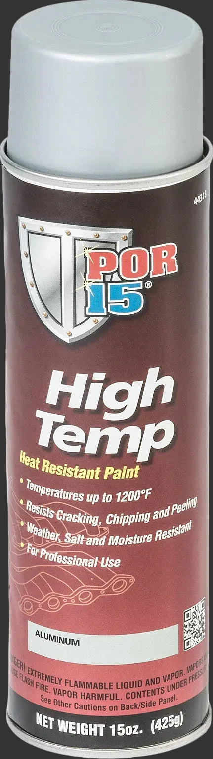 POR-15 44318 High Temp Paint Aluminum Aerosol – 15 oz