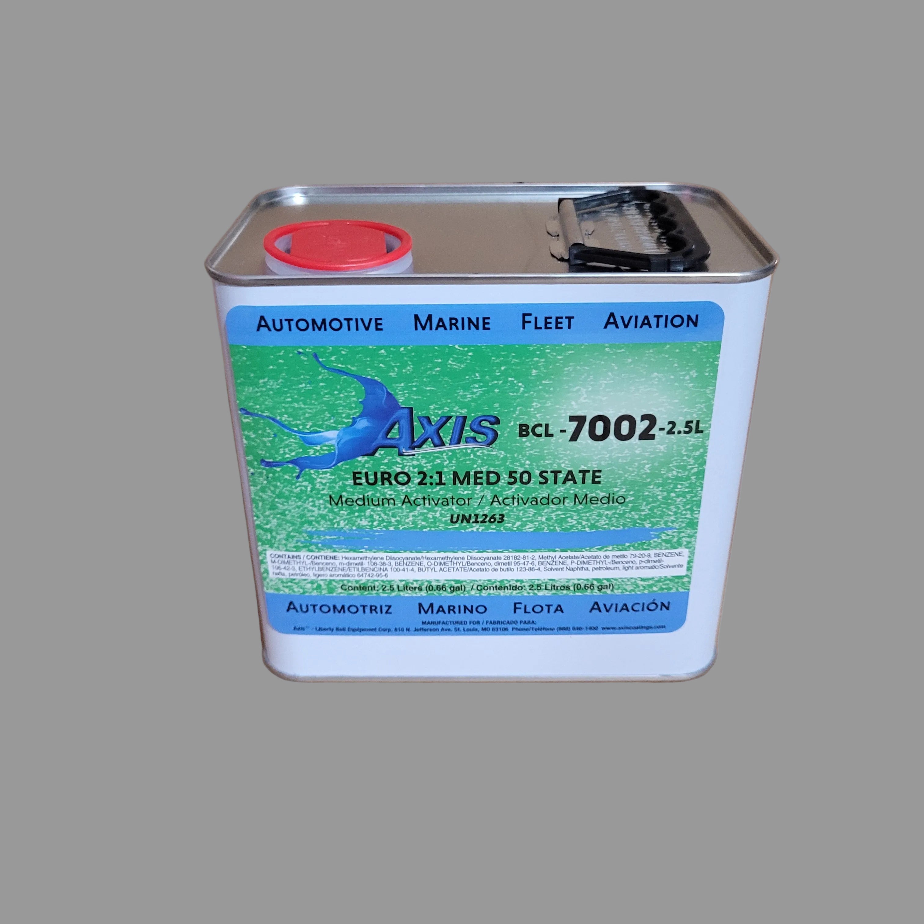 AXIS Euro 2:1 50 State Medium Activator Quart can for universal clearcoat system