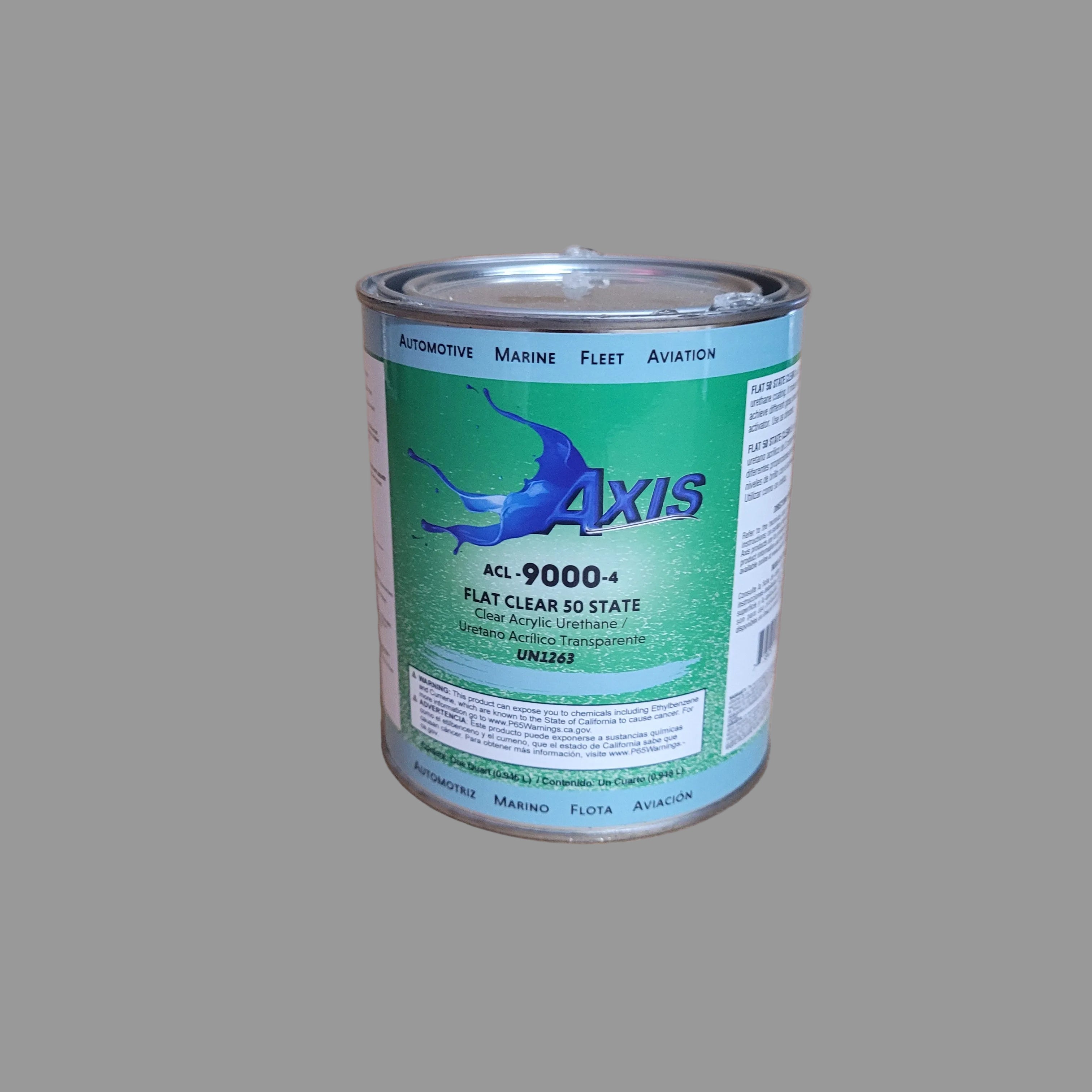 AXIS Flat Clear 50 State Quart can for matte acrylic urethane clearcoat