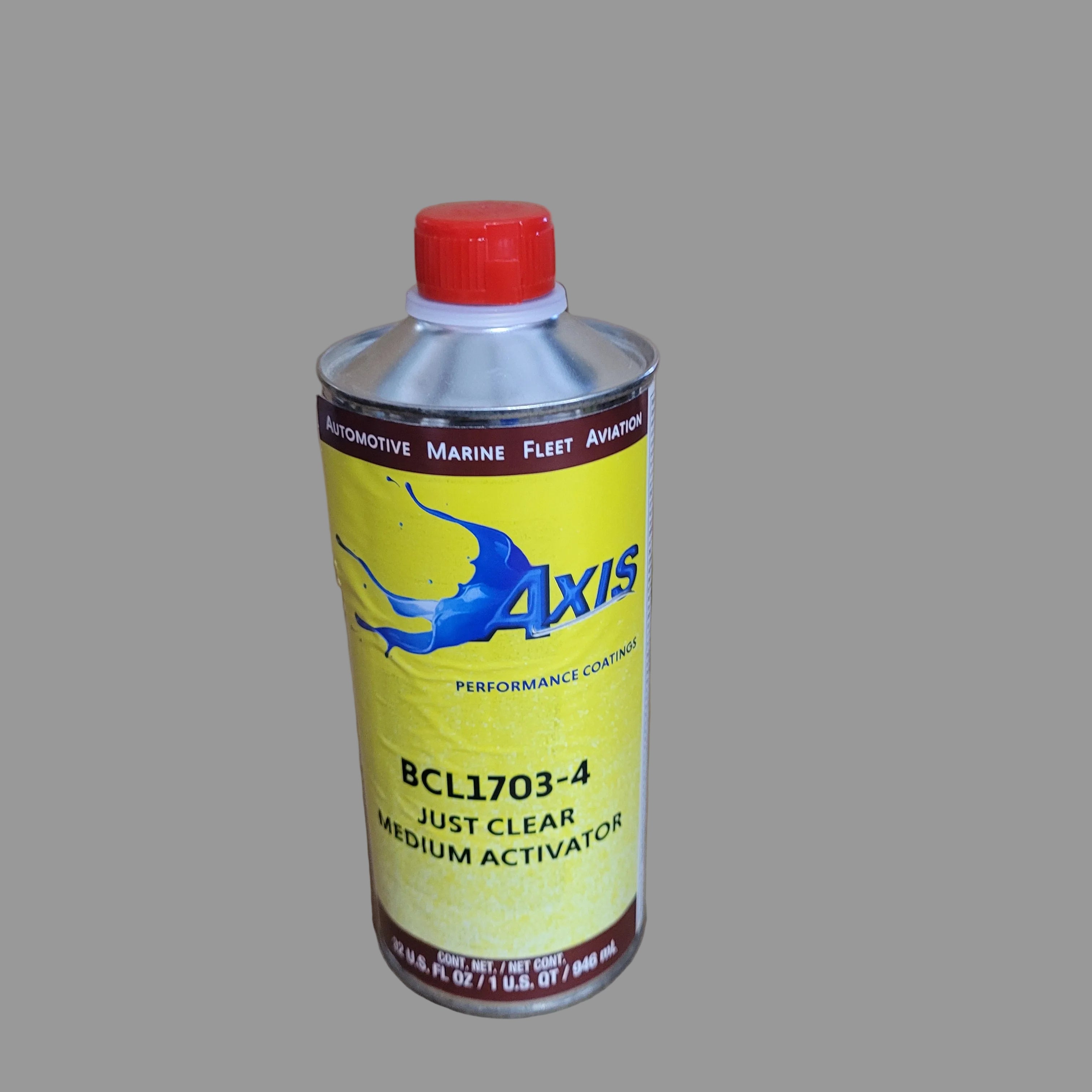 AXIS BCL1703 Just Clear Medium Activator Quart can for urethane clearcoats