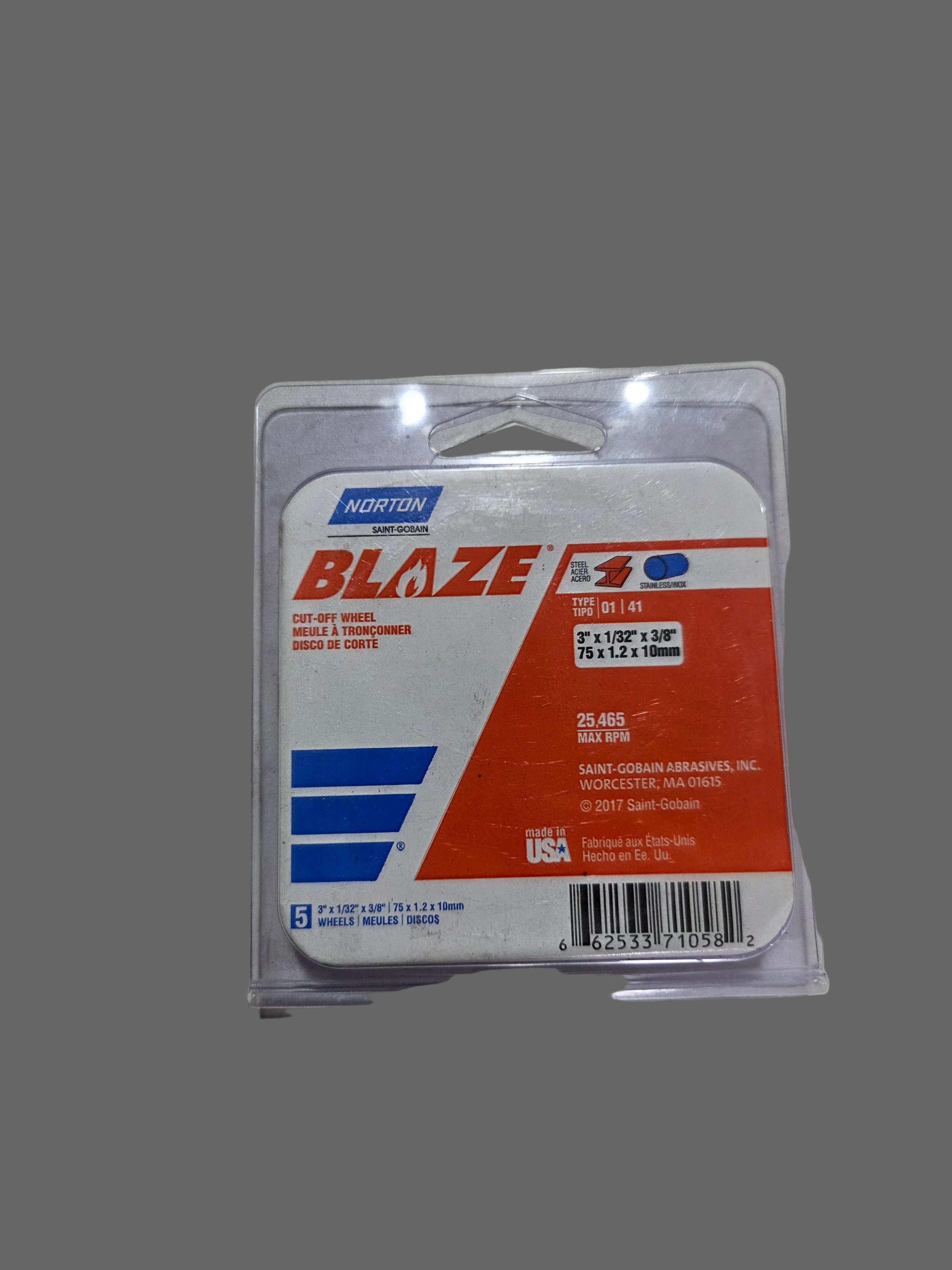 Norton 71058 Blaze Cut-Off Wheels for Metal Cutting