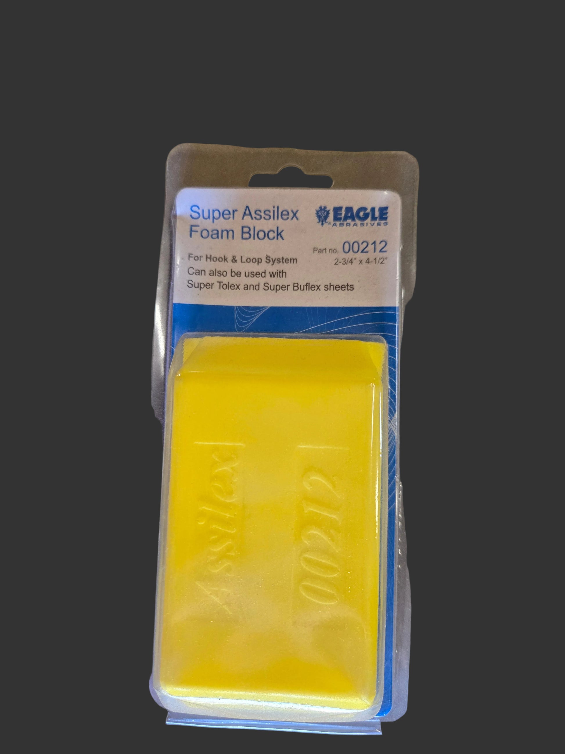Eagle Abrasives Super Assilex Foam Hand Block 68 x 115 x 35mm