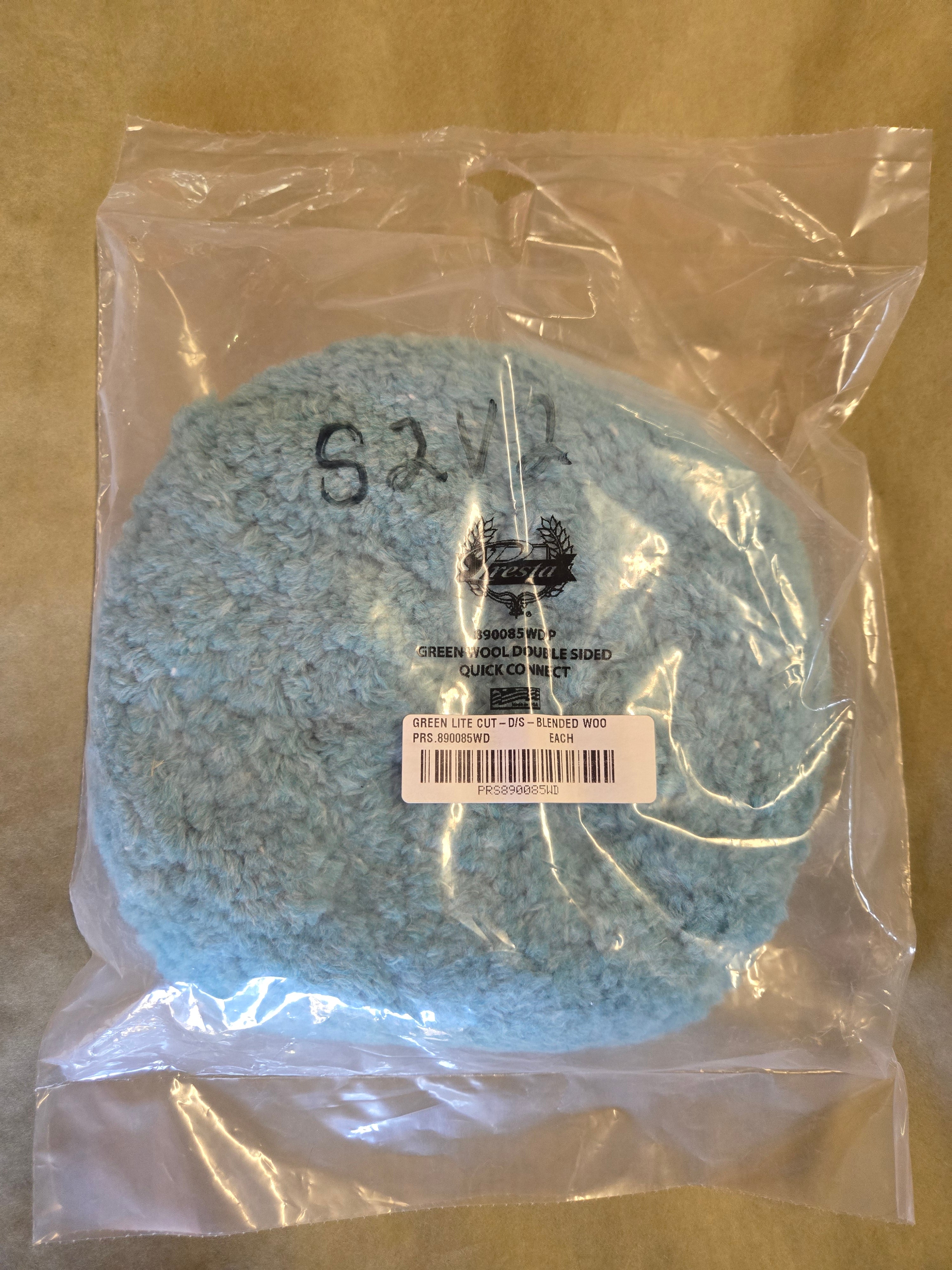 Presta 890085WDP Green Wool Double Sided Buffing Pad 9 Inch