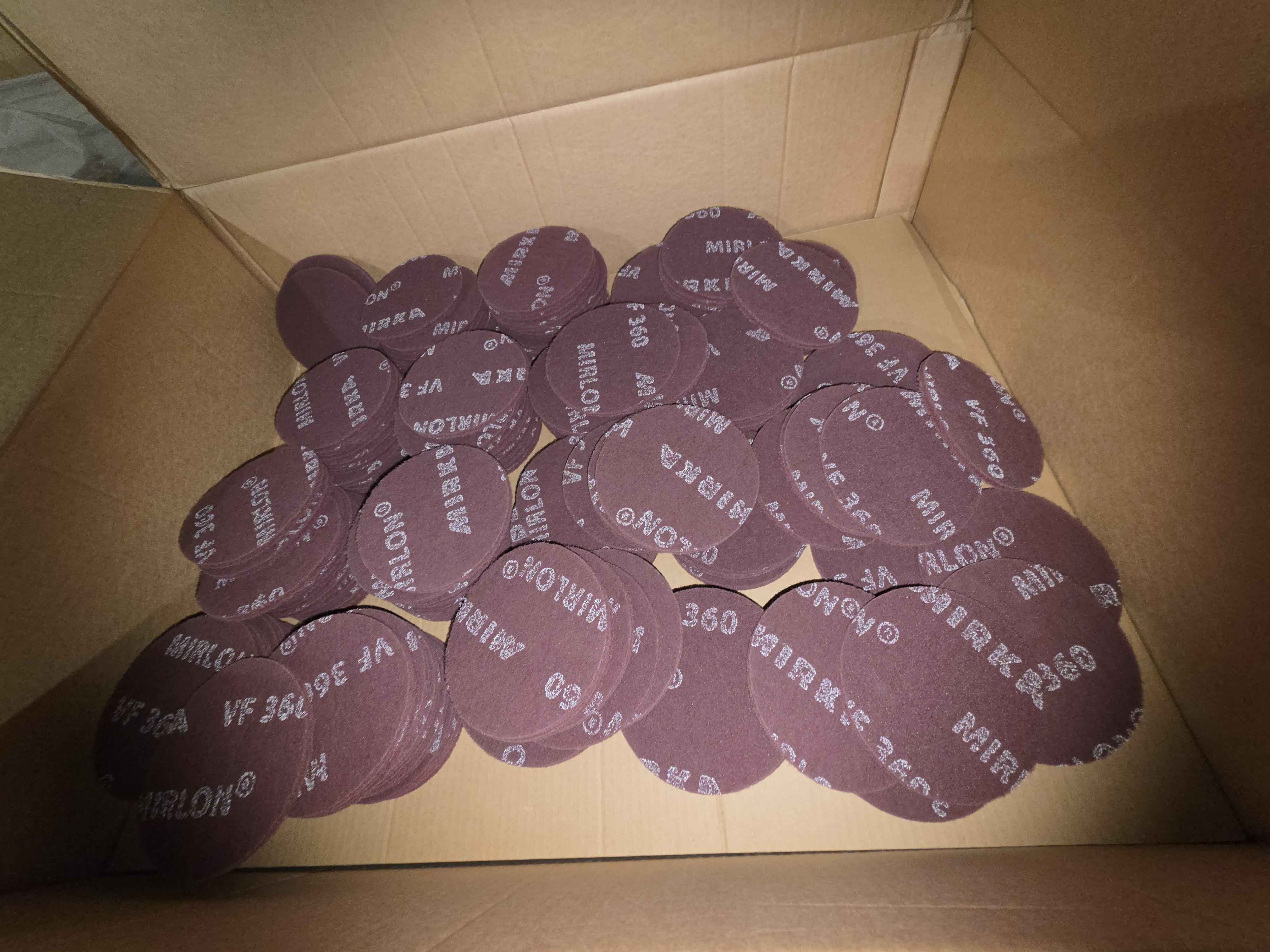 Mirka Mirlon scuff pads 18-232-VBF 5 inch 360 grit very fine surface prep pads