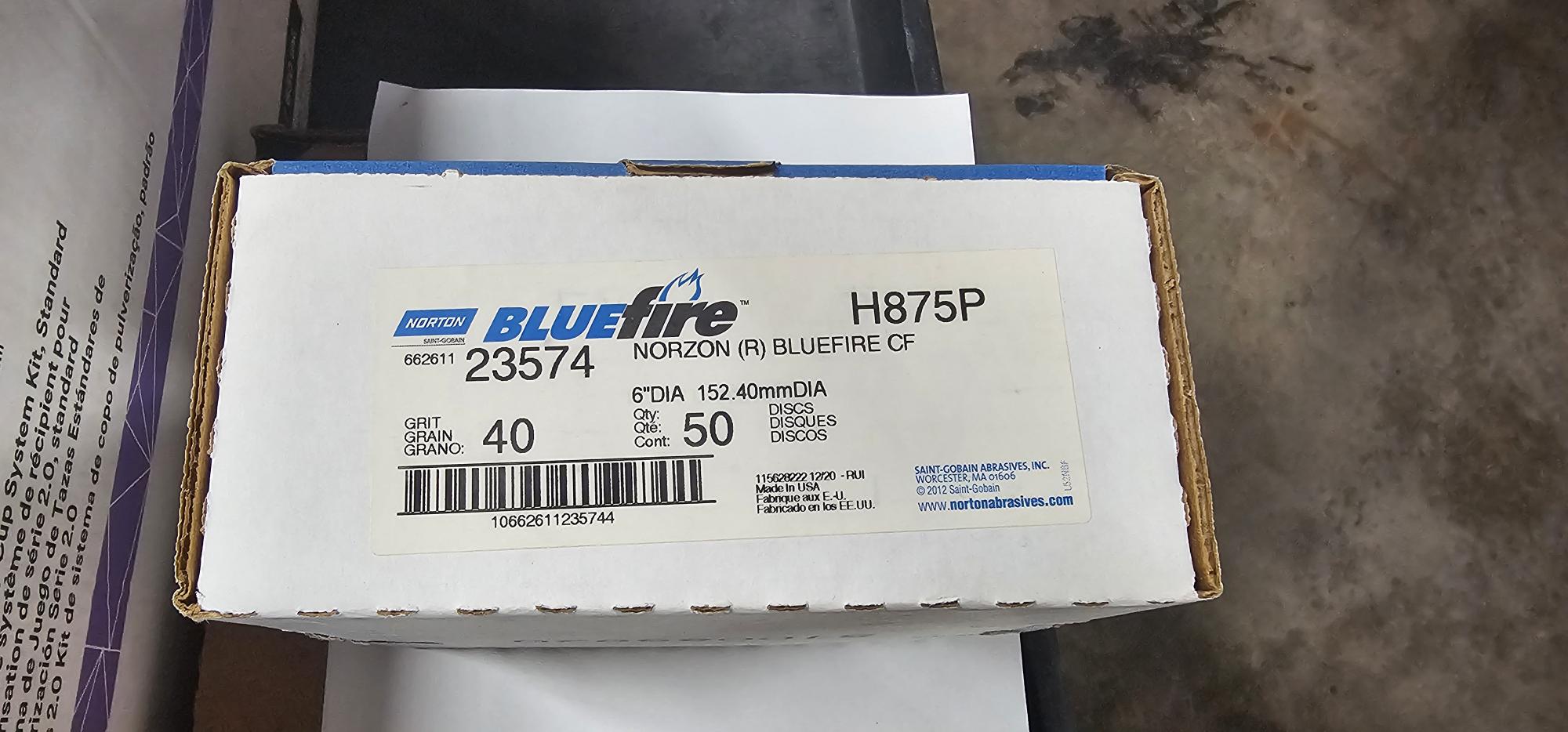 Norton Blue Fire PSA Sanding Discs Zirconia Alumina