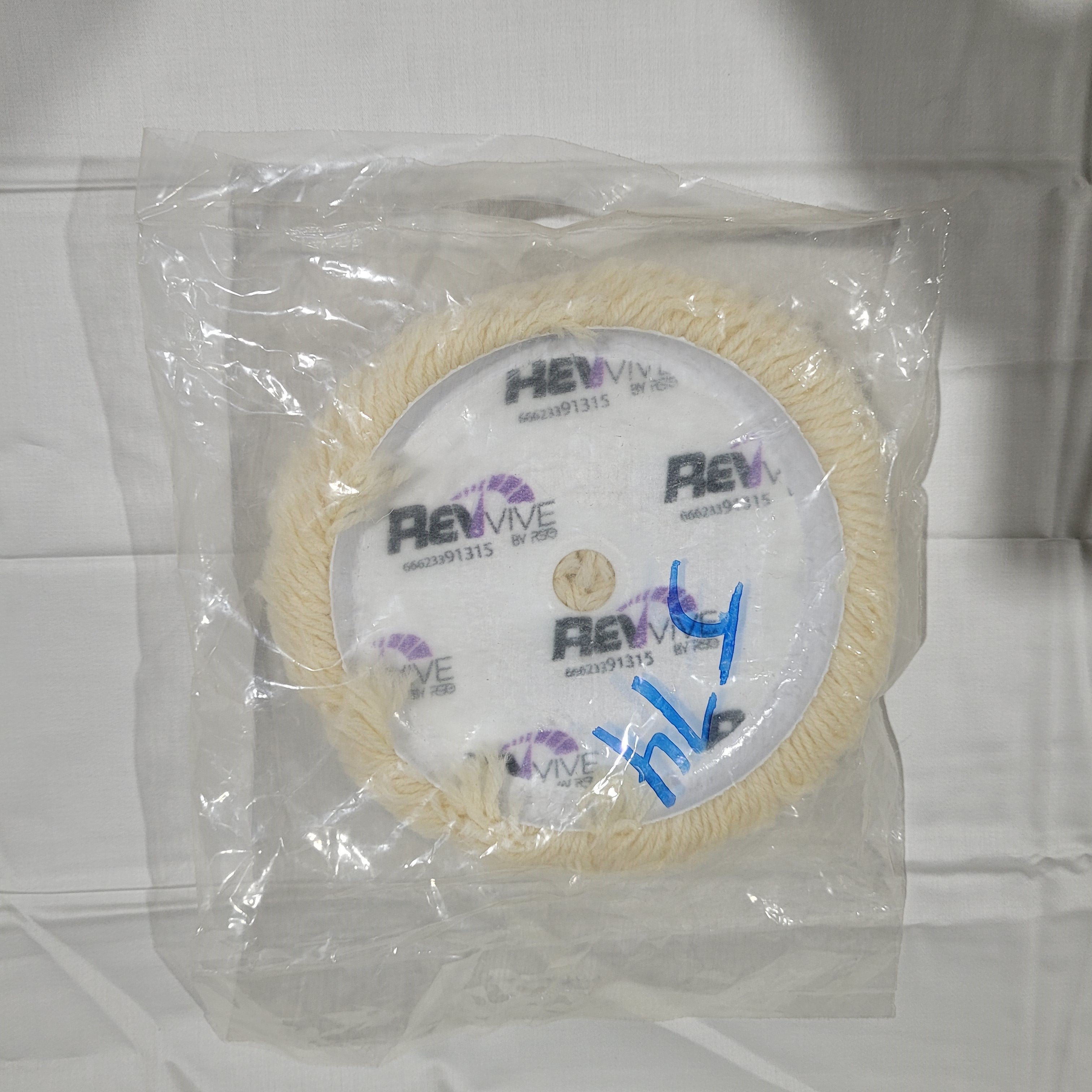 REVvive Single Sided Cutting Pad, 8 in Dia, Wool Pad