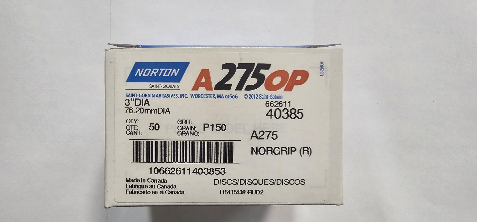 Norton A275OP disc packaging on a white background