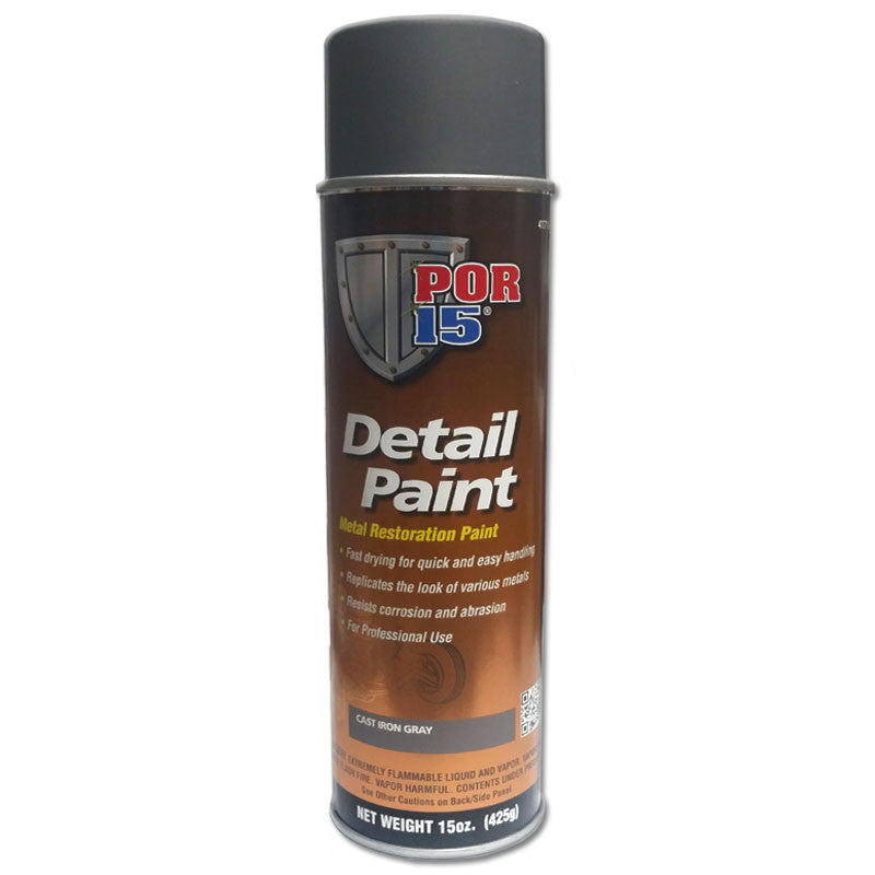 POR-15 41718 Cast Iron Gray Detail Paint Aerosol – 15 oz