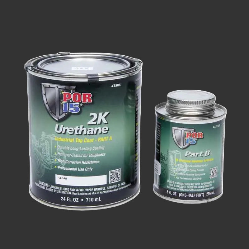POR-15 43504 2K Urethane Gloss Clear Kit – Quart