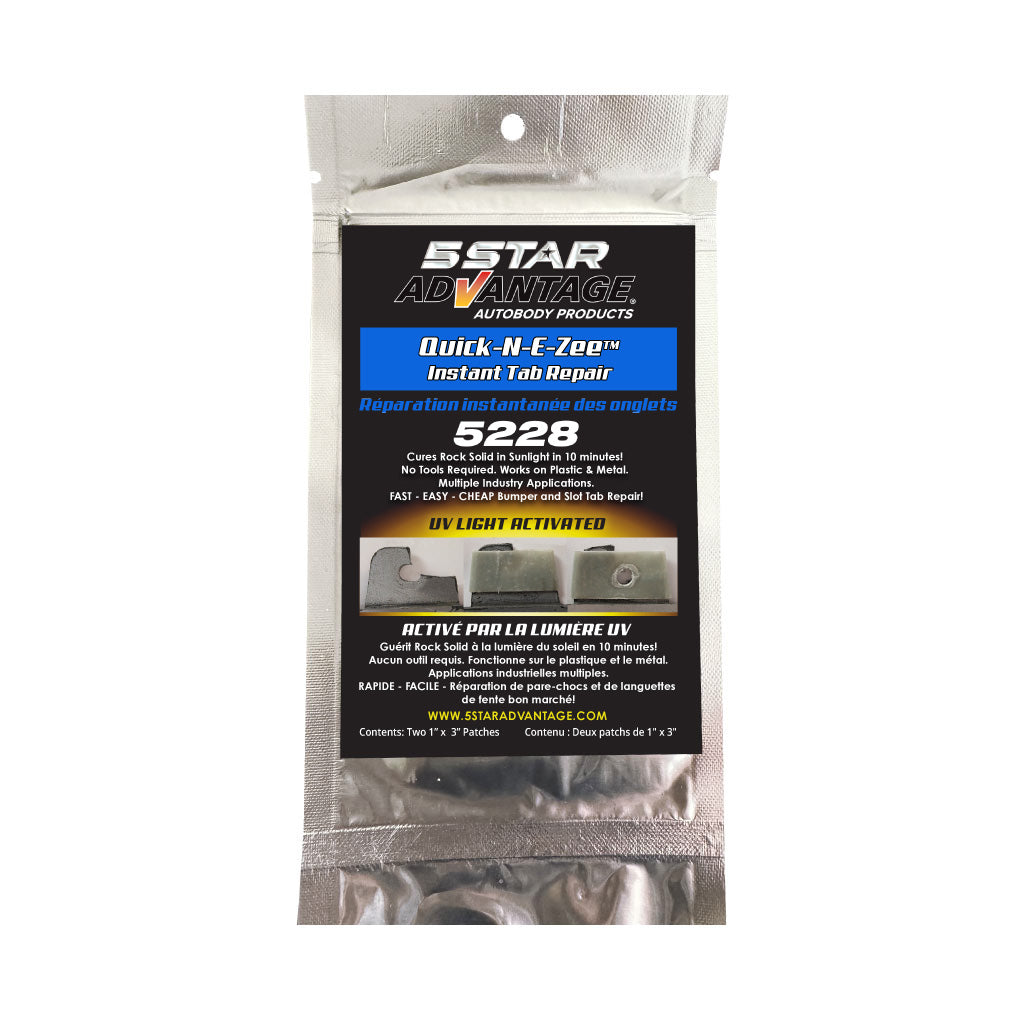 Advantage 5228 Quick-N-E-ZEE Tab Repair Patch 1" x 3" – 2 Pack