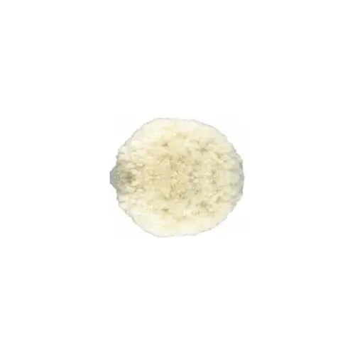 Round white object with a textured surface on a white background