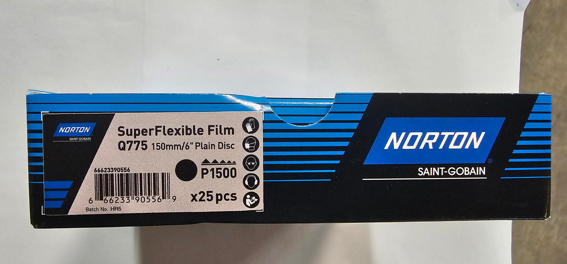 Norton sandpaper box on a white background