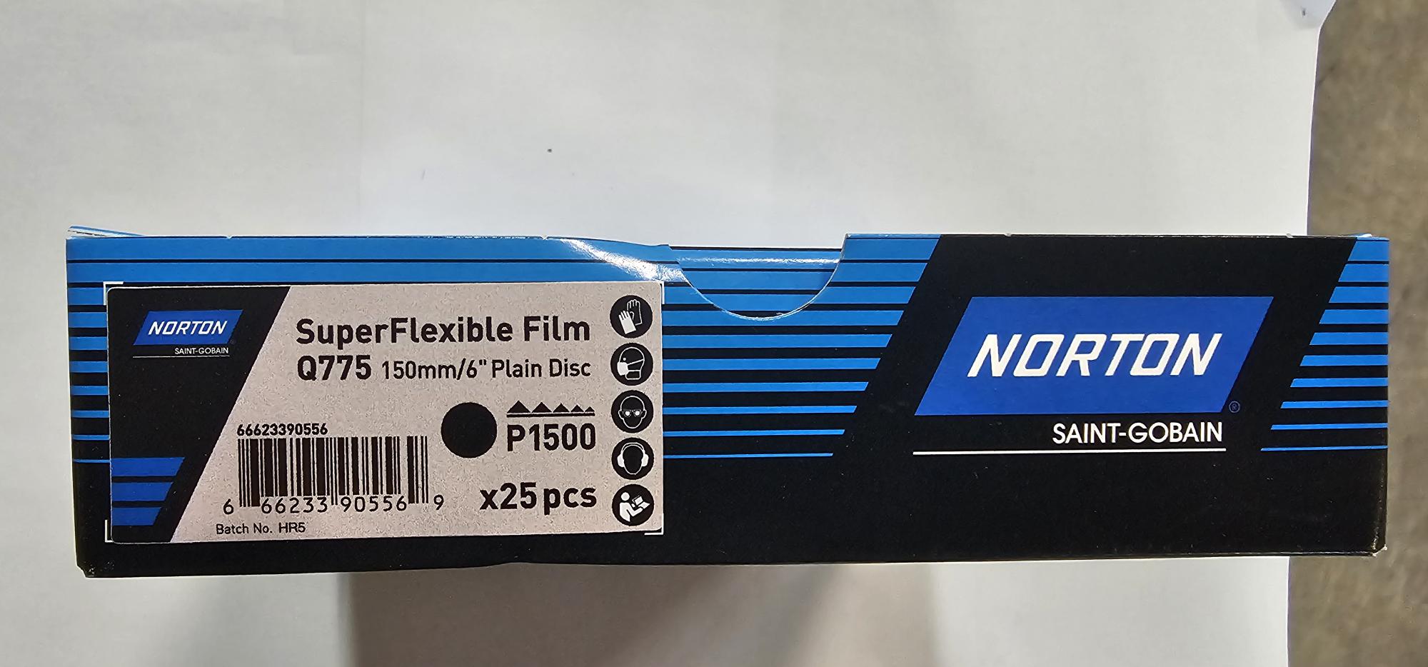 Norton sandpaper box on a white background