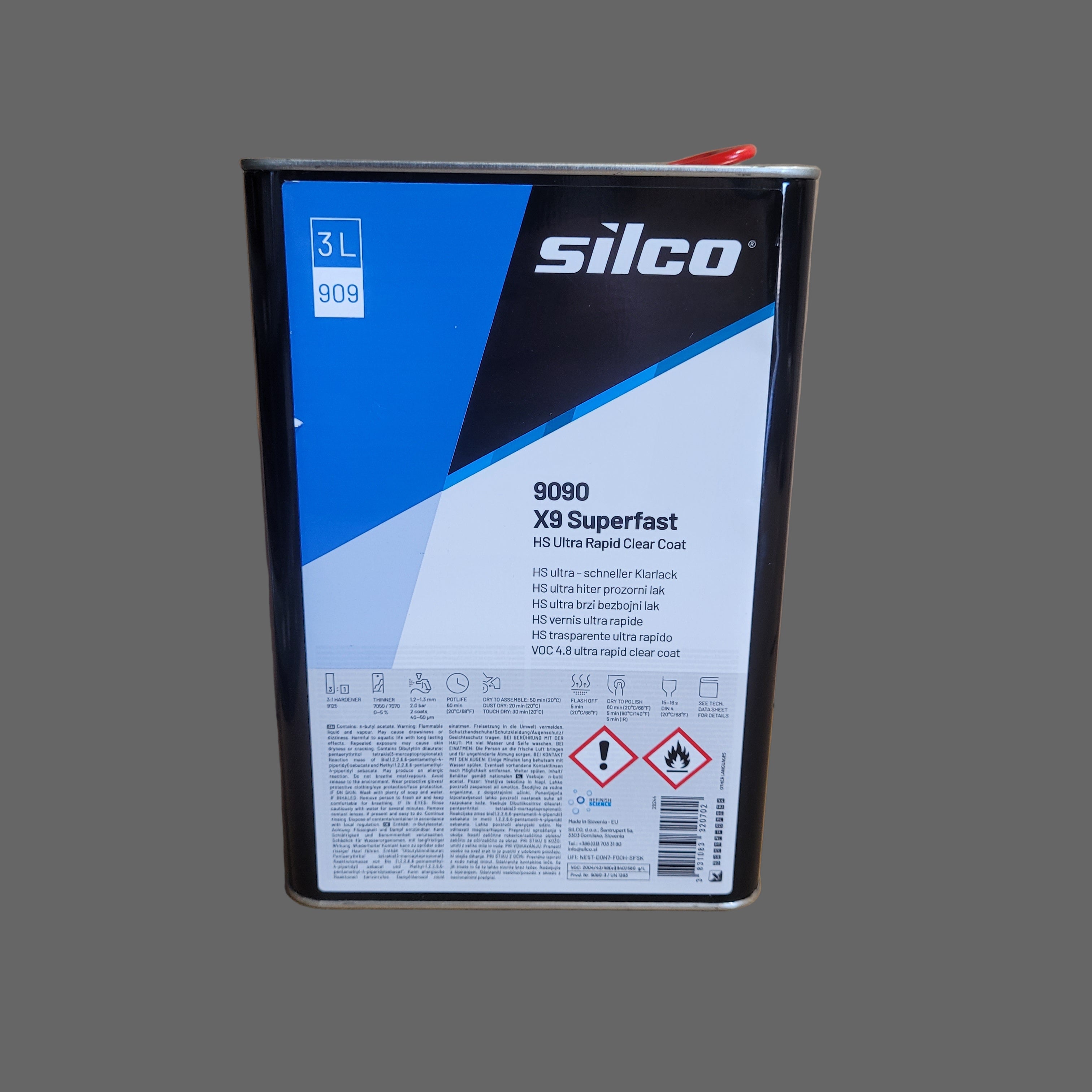 Silco 9090 X9 Superfast HS ultra rapid clear coat 3L