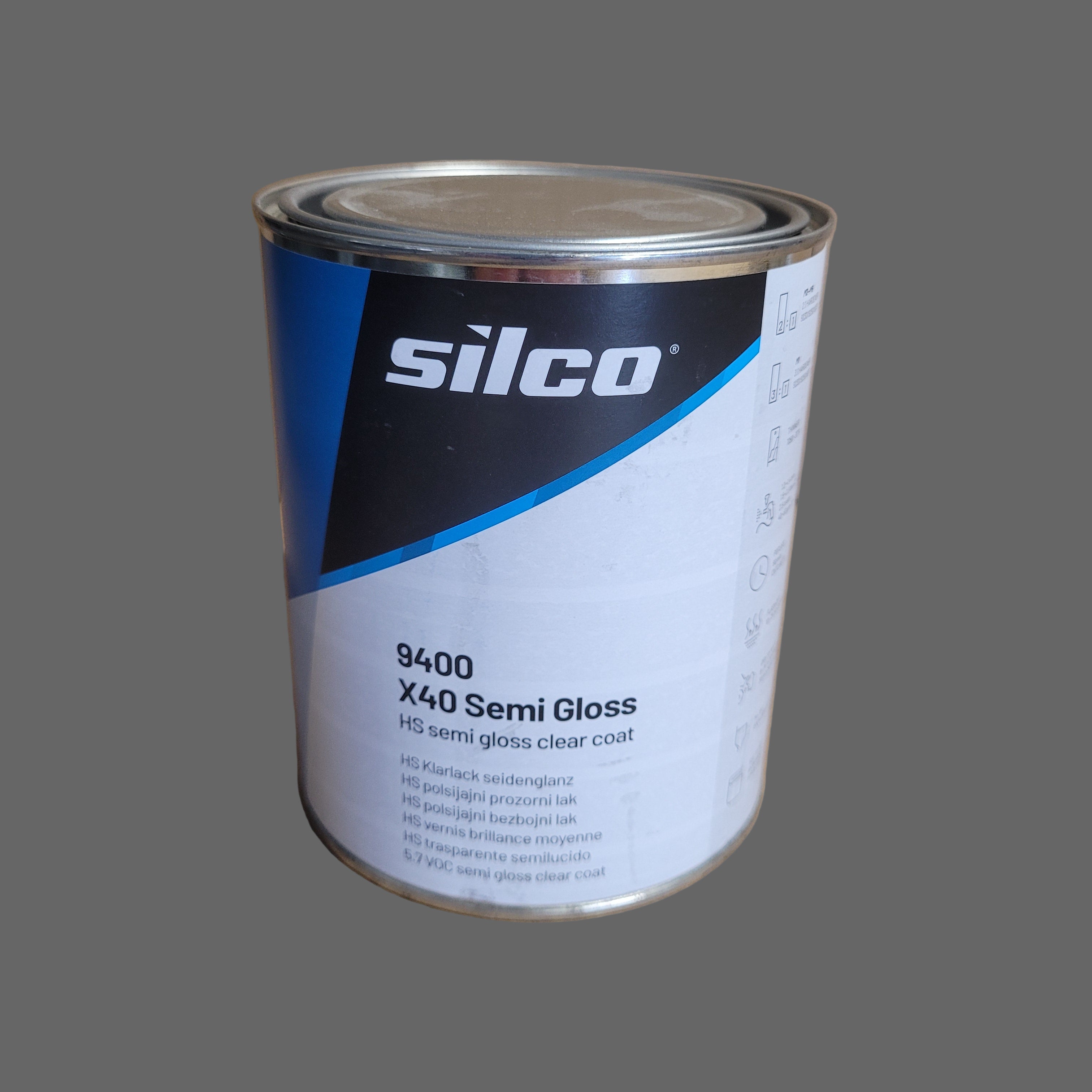 Silco 9400 X40 Semi Gloss HS semi gloss clear coat 1L
