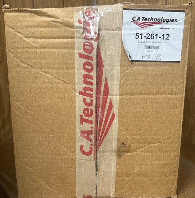 Cardboard box with CA Technologies branding and a label on a brown background
