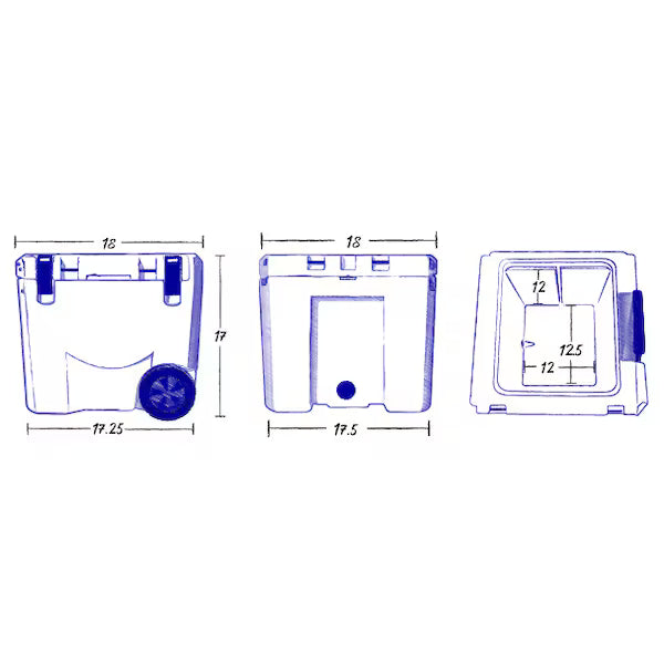 Cooler Mule 30 White Marble with wheels