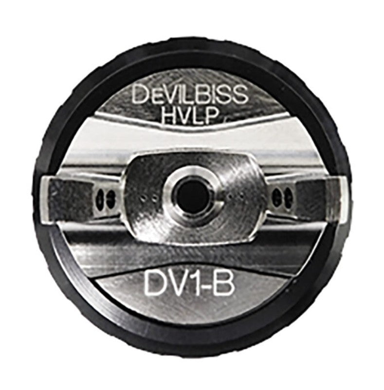 Devilbiss HVLP spray gun nozzle on a white background