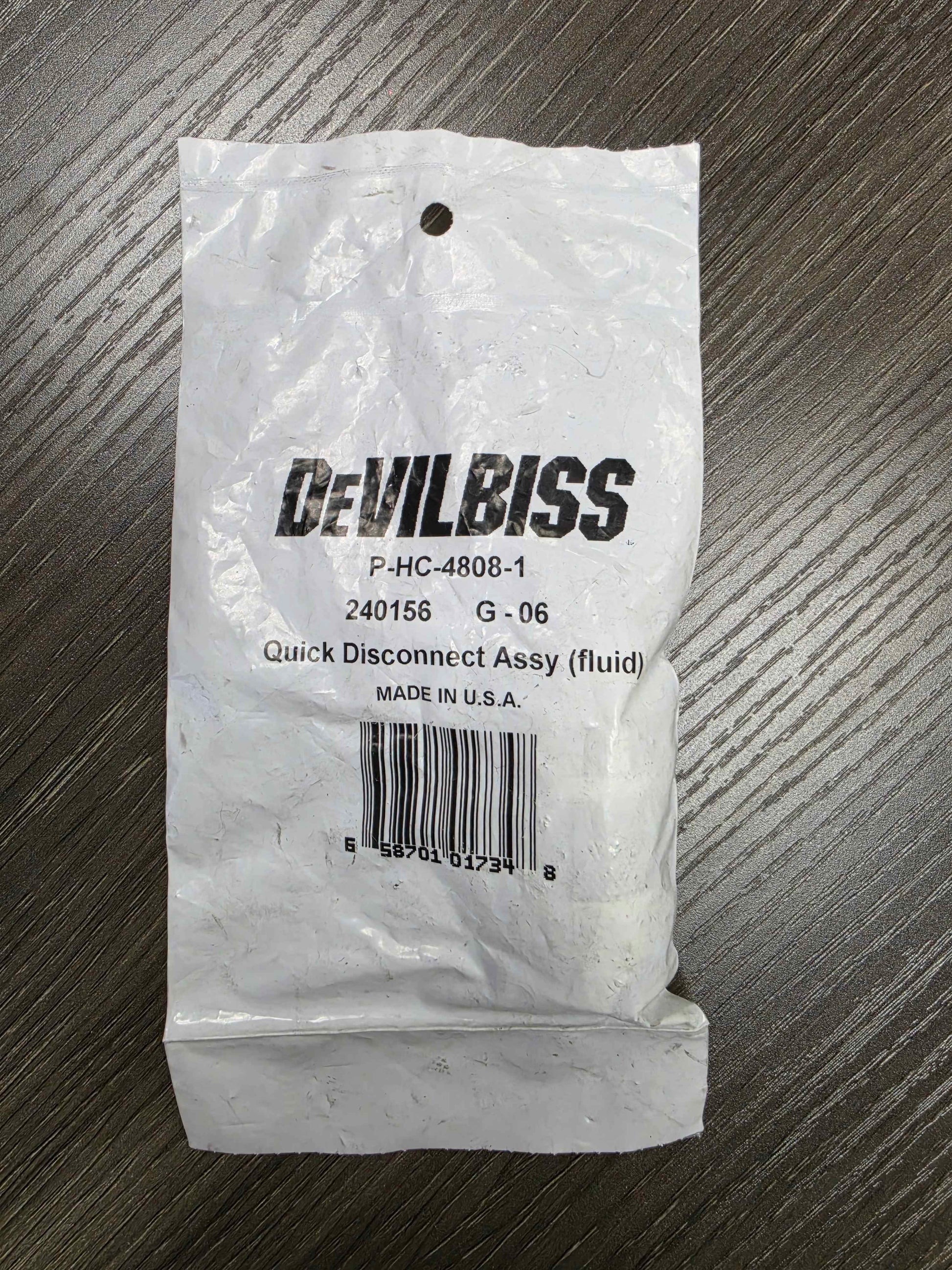 DeVilbiss P-HC-4808-1 quick disconnect fluid coupler bayonet style