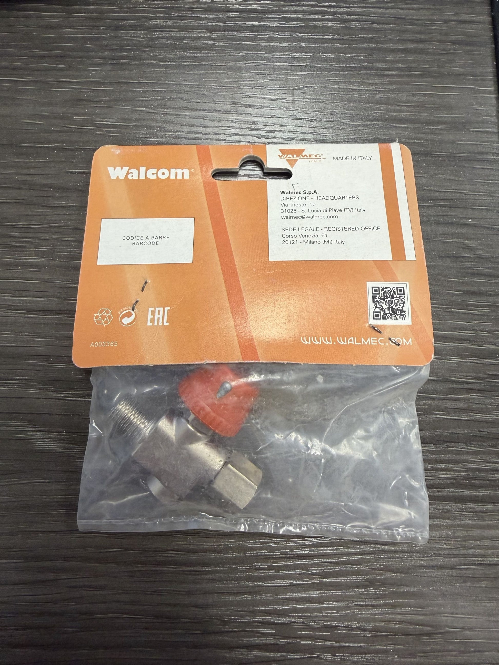 Walcom 90106 W air flow regulator spray gun pressure control made in Italy