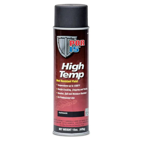 POR-15 44118 High Temp Flat Black Aerosol – 15 oz