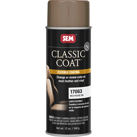 SEM 17063 Classic Coat Medium Prairie Tan Vinyl and Leather Dye Aerosol