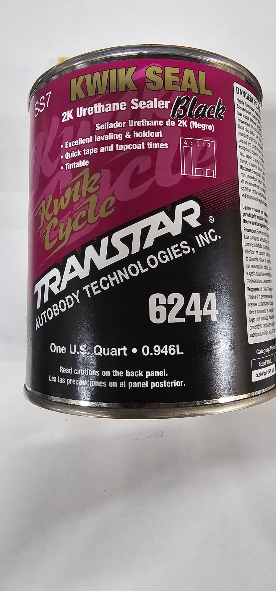 Transtar 6244 Kwik Seal Black 2K Urethane Sealer