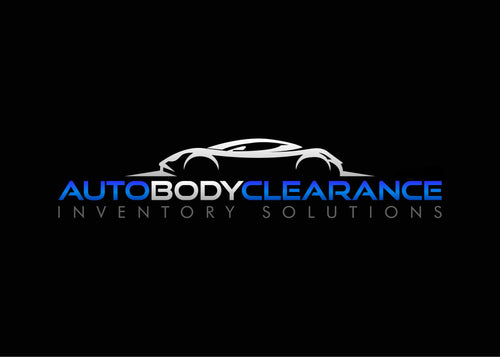 Logo for Autobody Clearance Inventory Solutions with a car silhouette on a black background