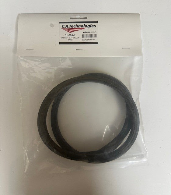 Rubber gasket in clear packaging with CA Technologies label on a white background