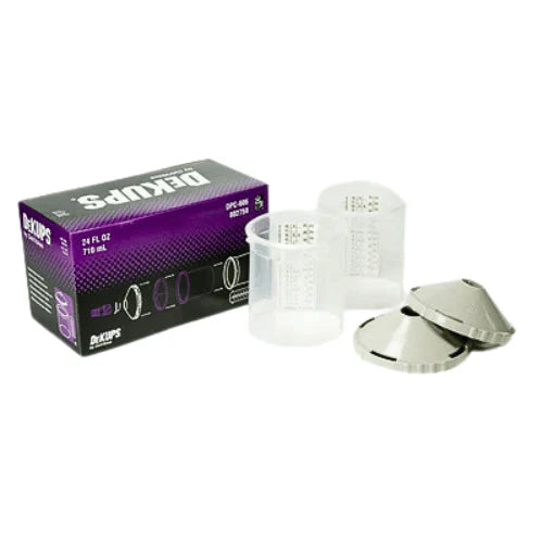 DeVilbiss DeKups DPV-606 24 oz hard cup lid holder reusable spray system