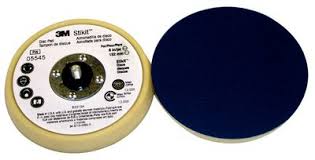 Sandpaper disc with 3M branding on a white background