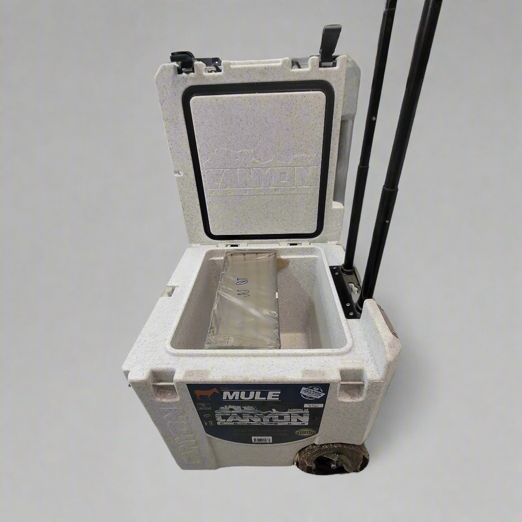 Cooler Mule 30 White Marble with wheels