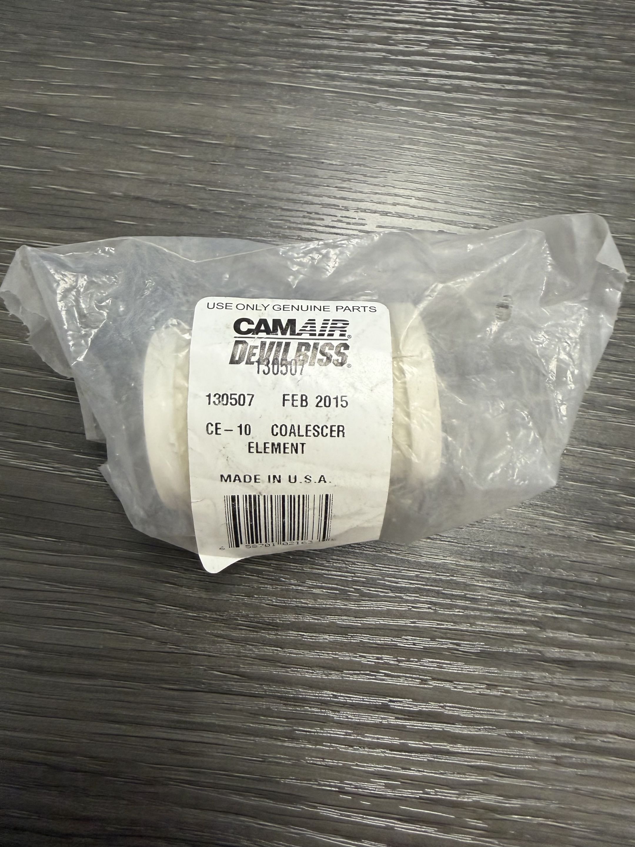 DeVilbiss CAMAIR CE-10 130507 coalescer filter element compressed air system