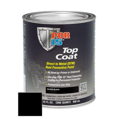 POR-15 45804 Top Coat DTM Gloss Black – Quart