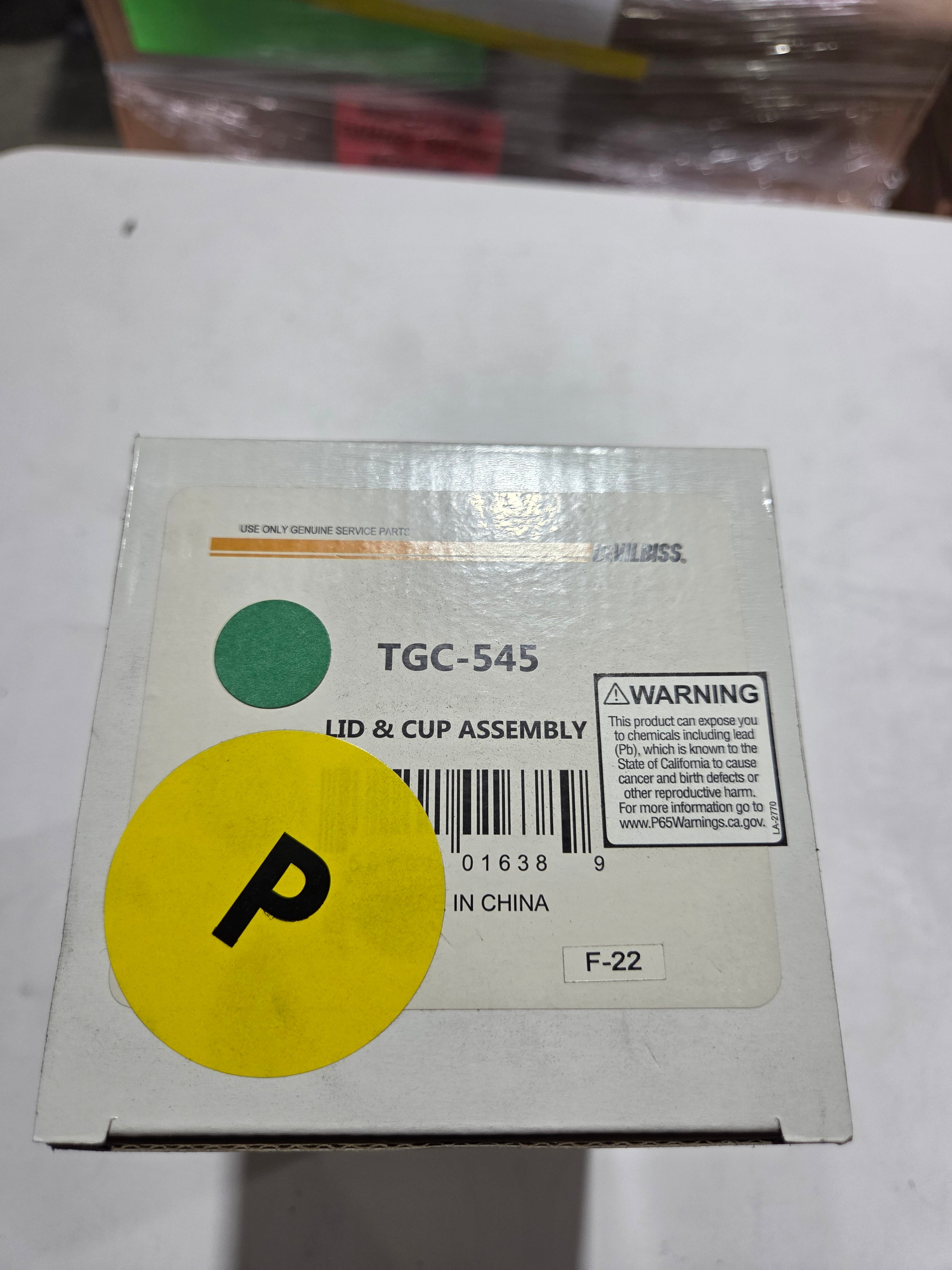 DeVilbiss 120011 1 quart suction feed cup TGC 545 spray gun