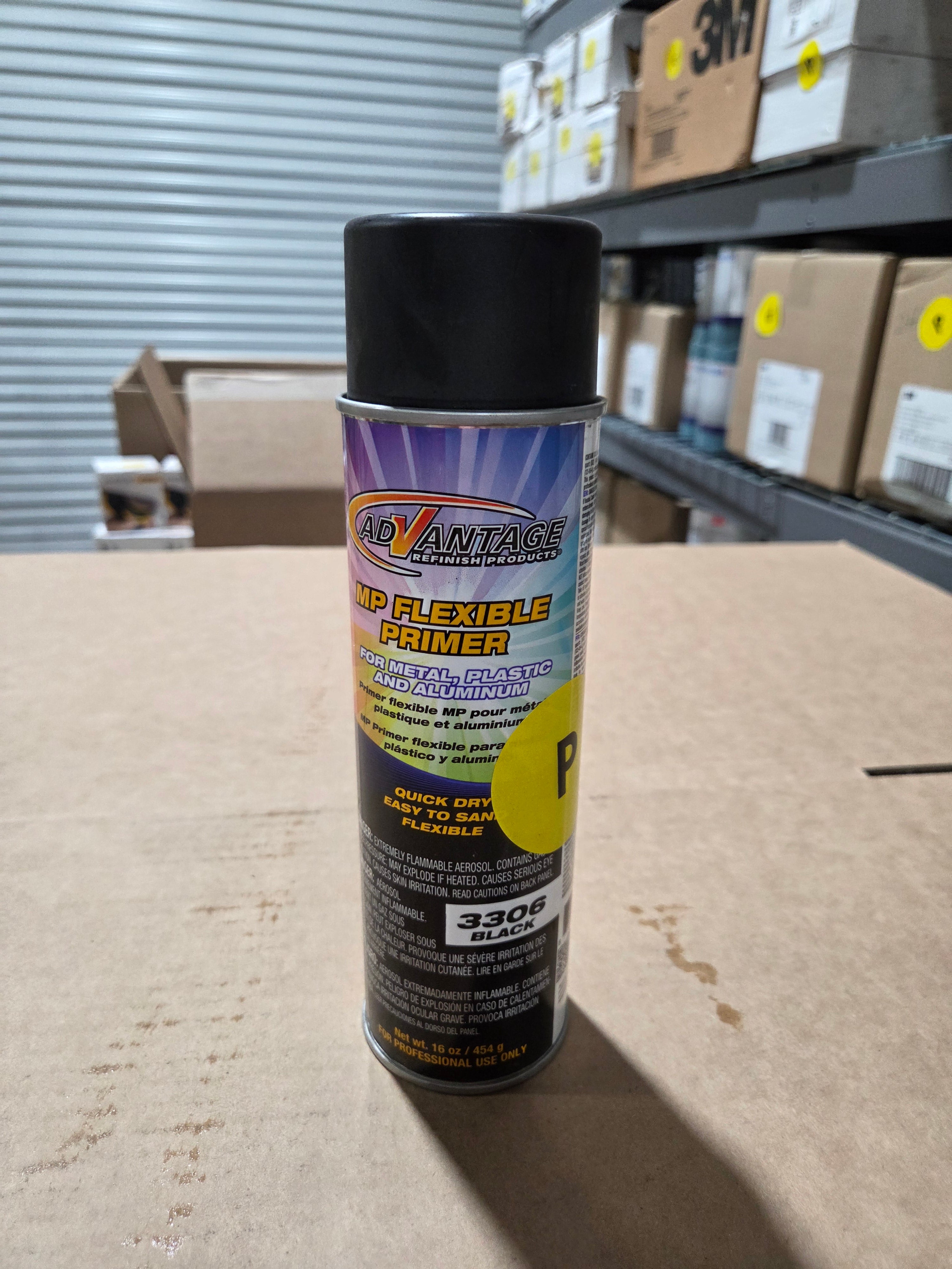 Advantage 3306 M FLEXIBLE PRIMER AEROSOL FOR METAL AND PLASTIC BLACK