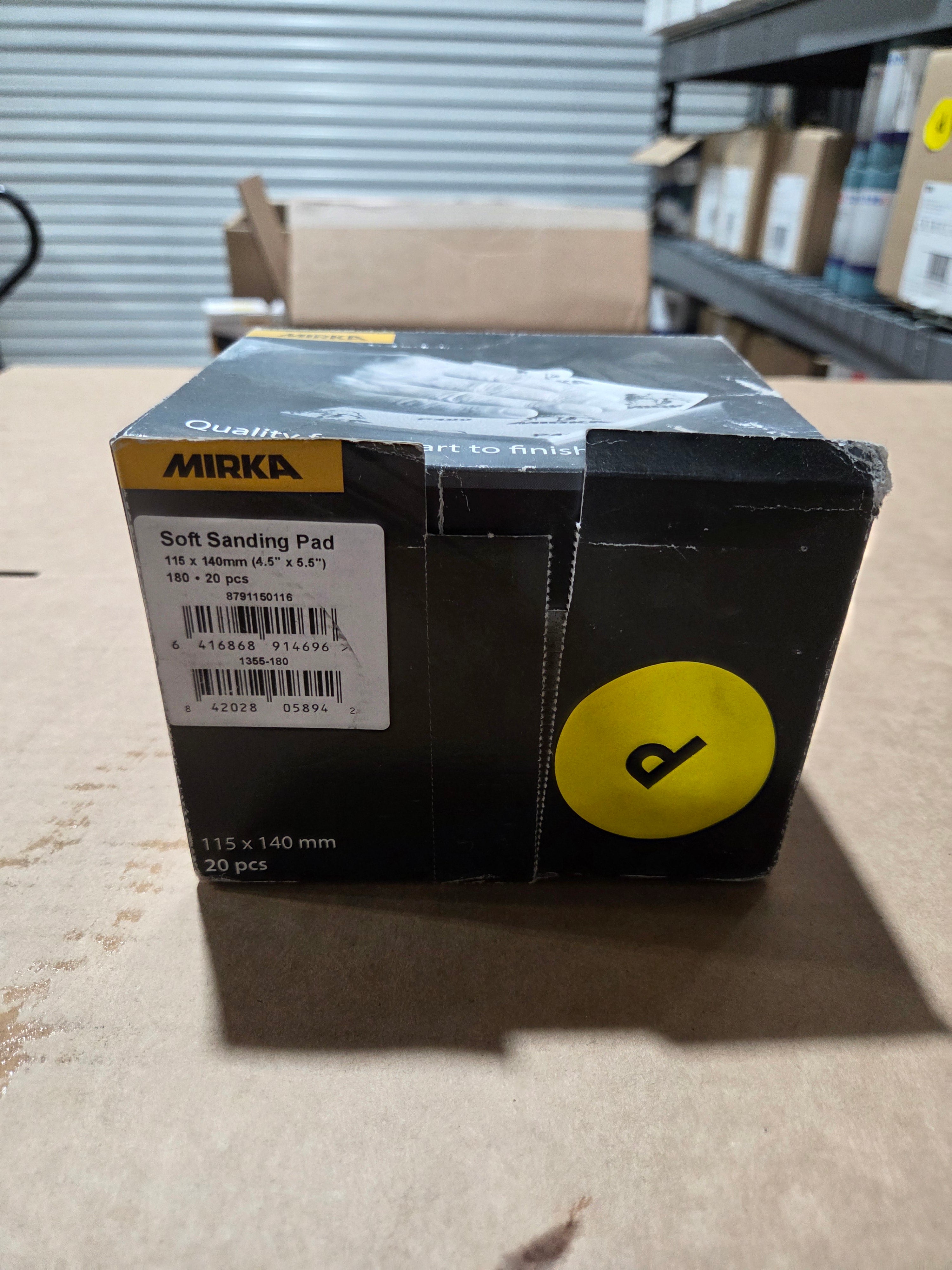 Mirka 1355-180  1355 Series Sponges 1-Sided 4.5"x5.5"x.1875" P180
