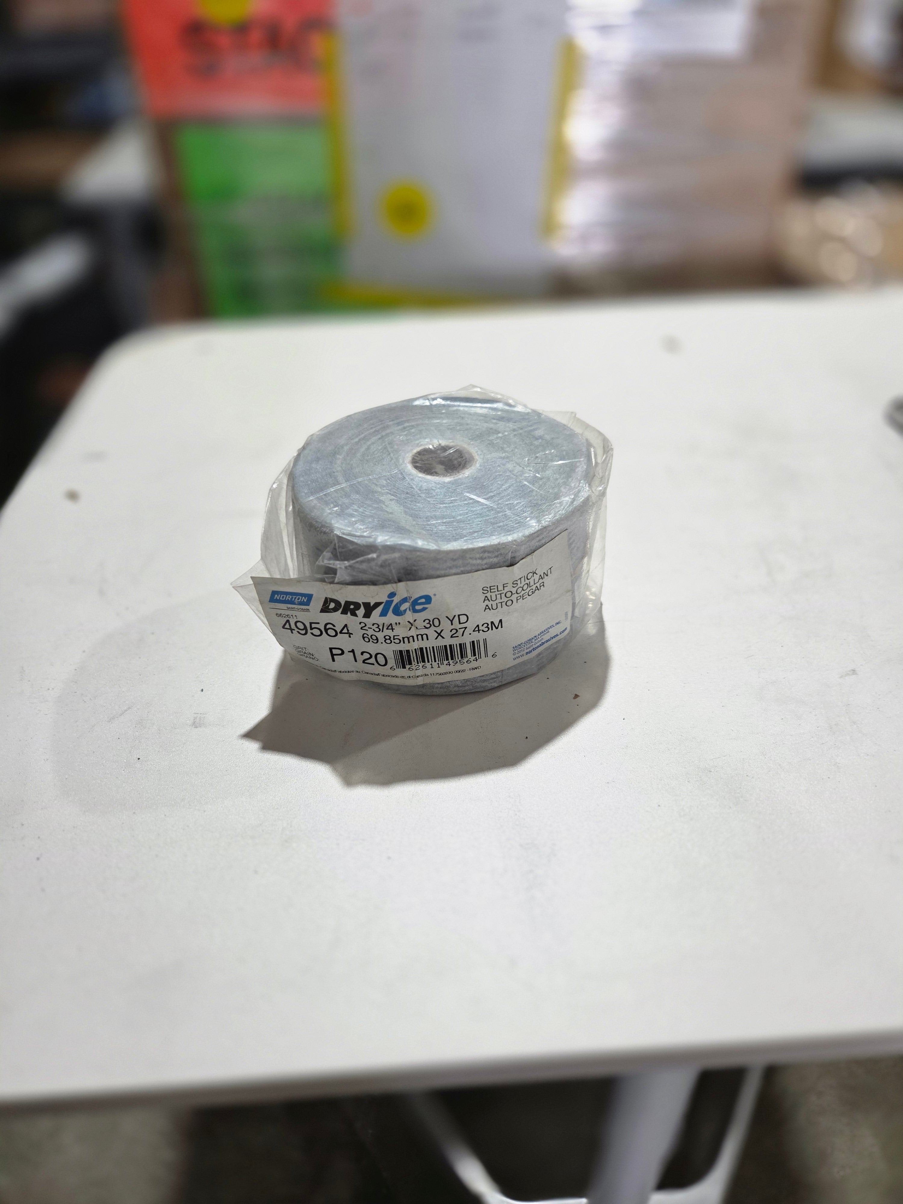 Norton Dryice 49564 A975 Series Sanding Sheet Roll, 2-3/4 in W x 30 yd L, P120 Grit