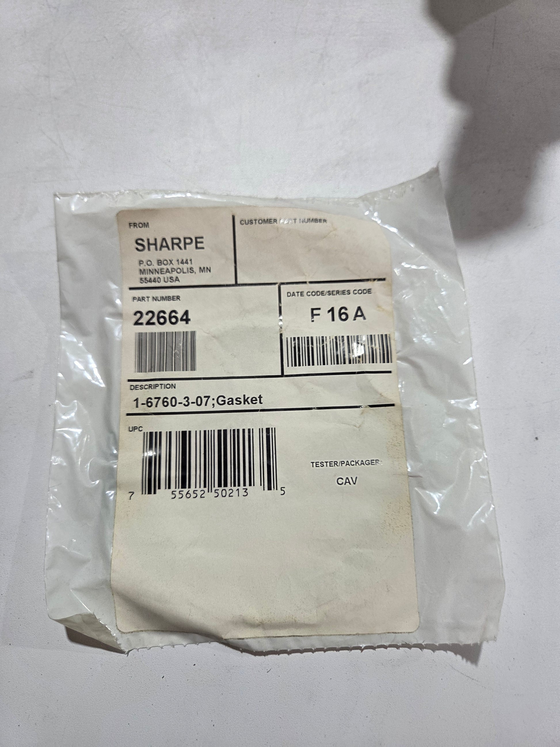 Sharpe 22664 spray gun gasket replacement seal component