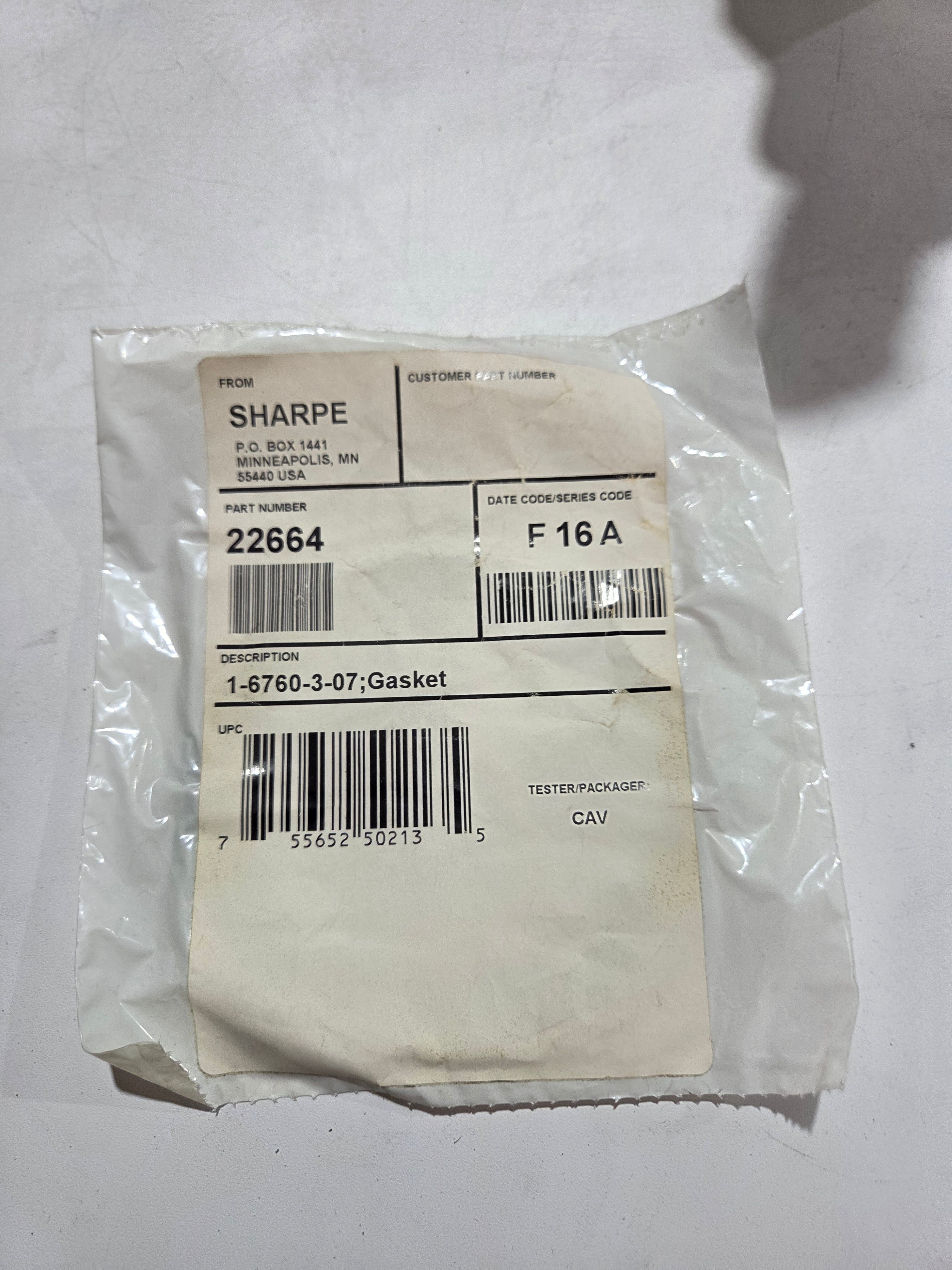 Sharpe 22664 spray gun gasket replacement seal component