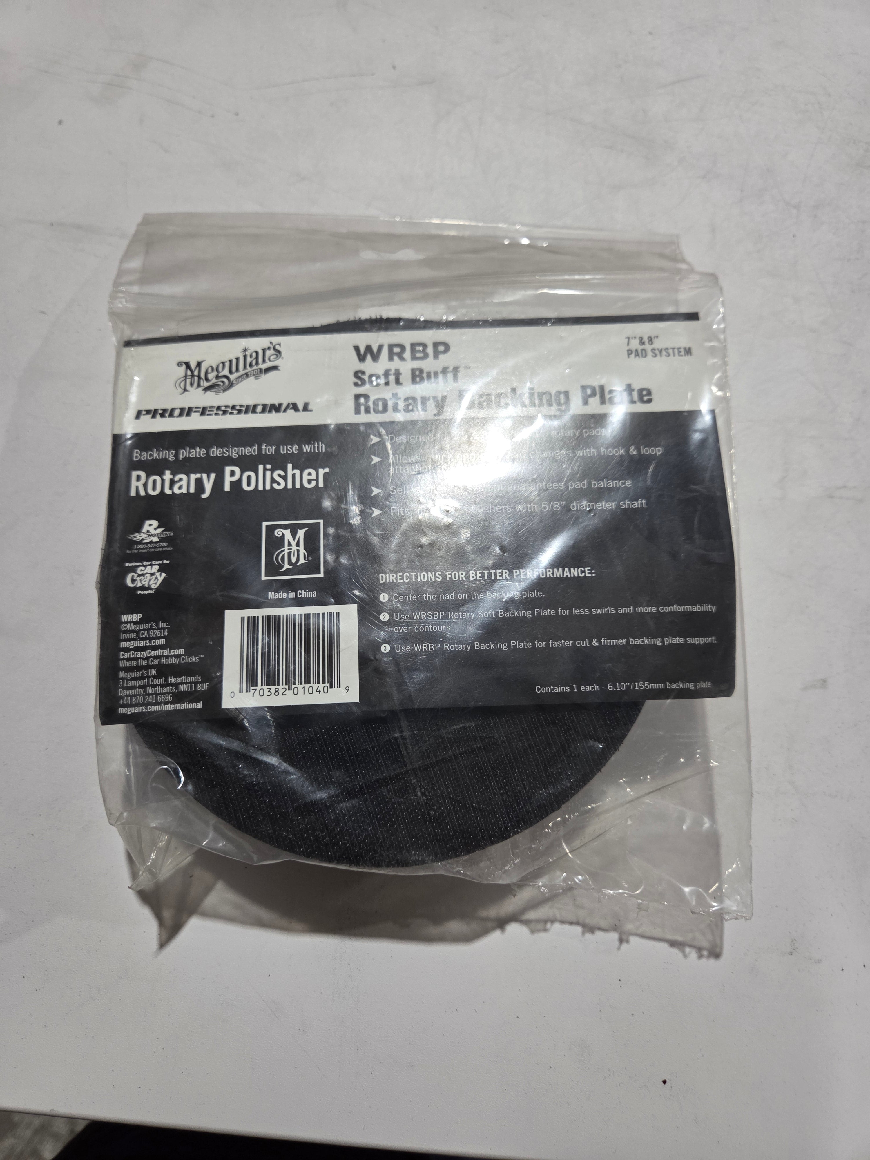 Rotary polisher in packaging on a white background