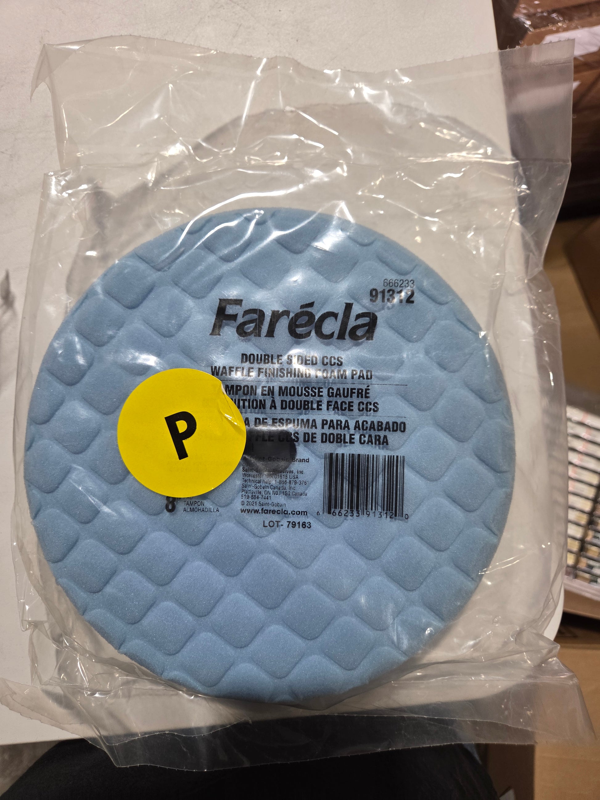 Double Sided CCS Waffle Blue Finishing Foam Pad 91312 8 inch polishing pad