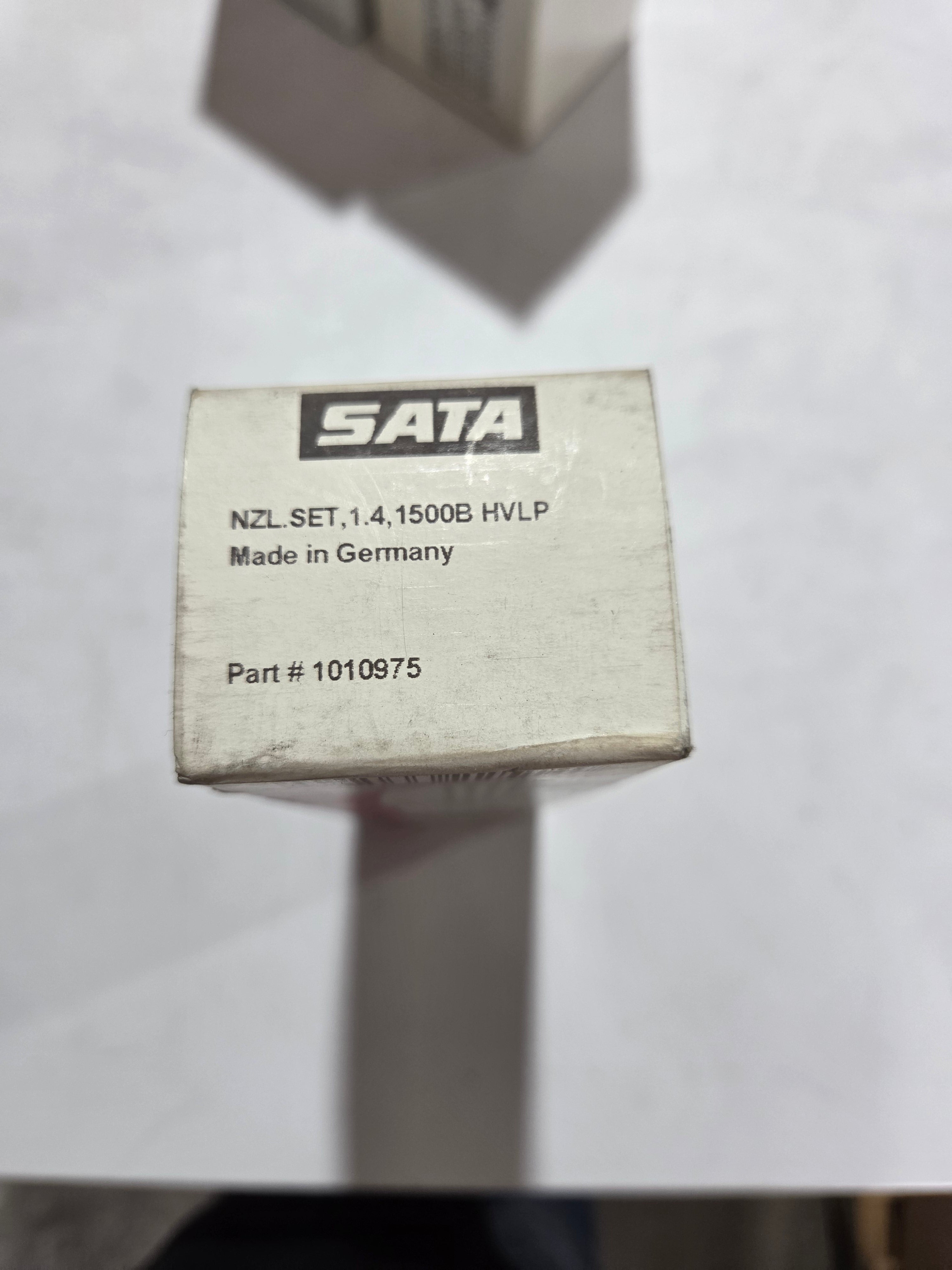 Small rectangular box with SATA branding on a white background