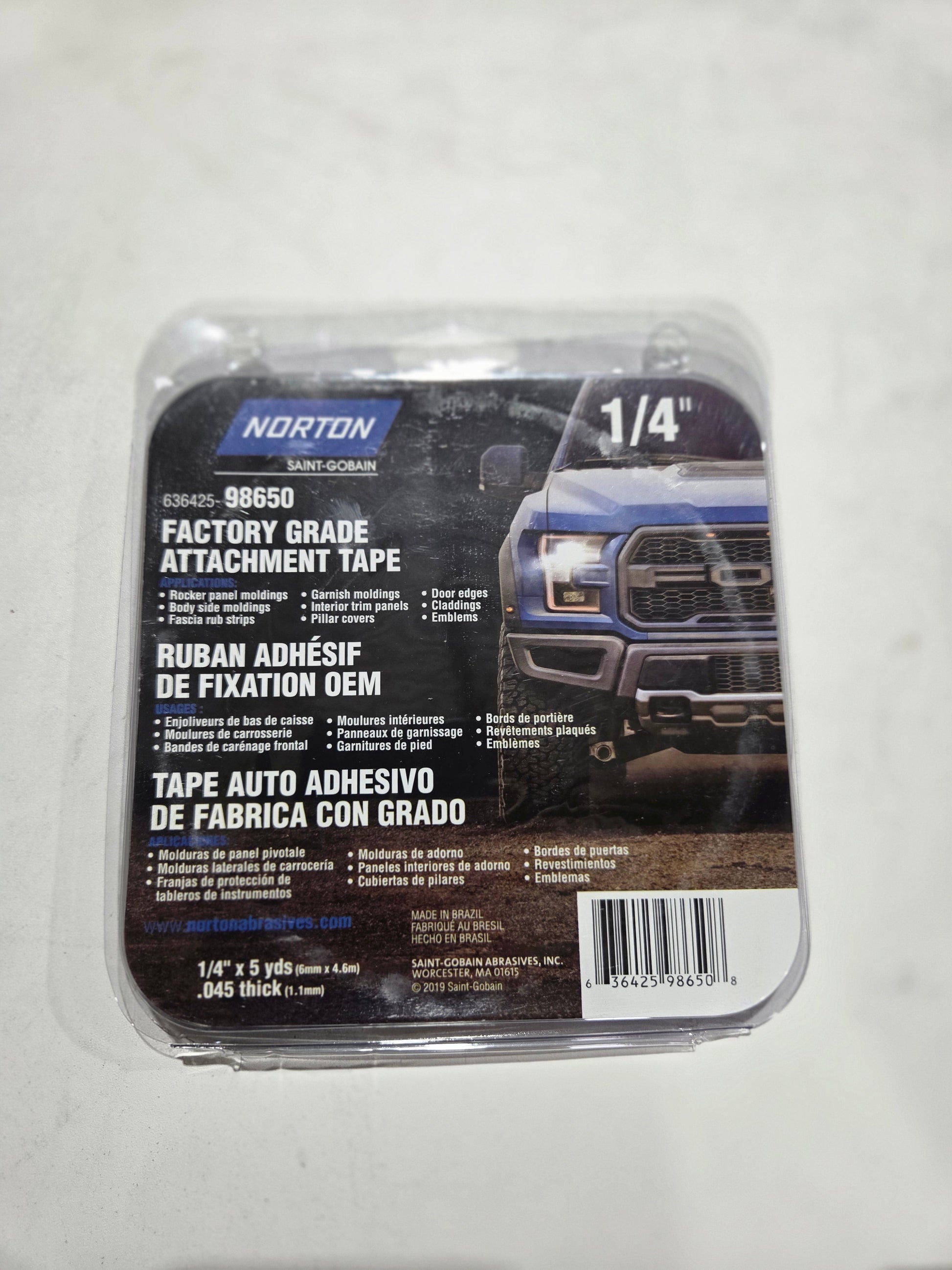 Norton 98650 Factory Grade Attachment Tape black/blue polypropylene backing