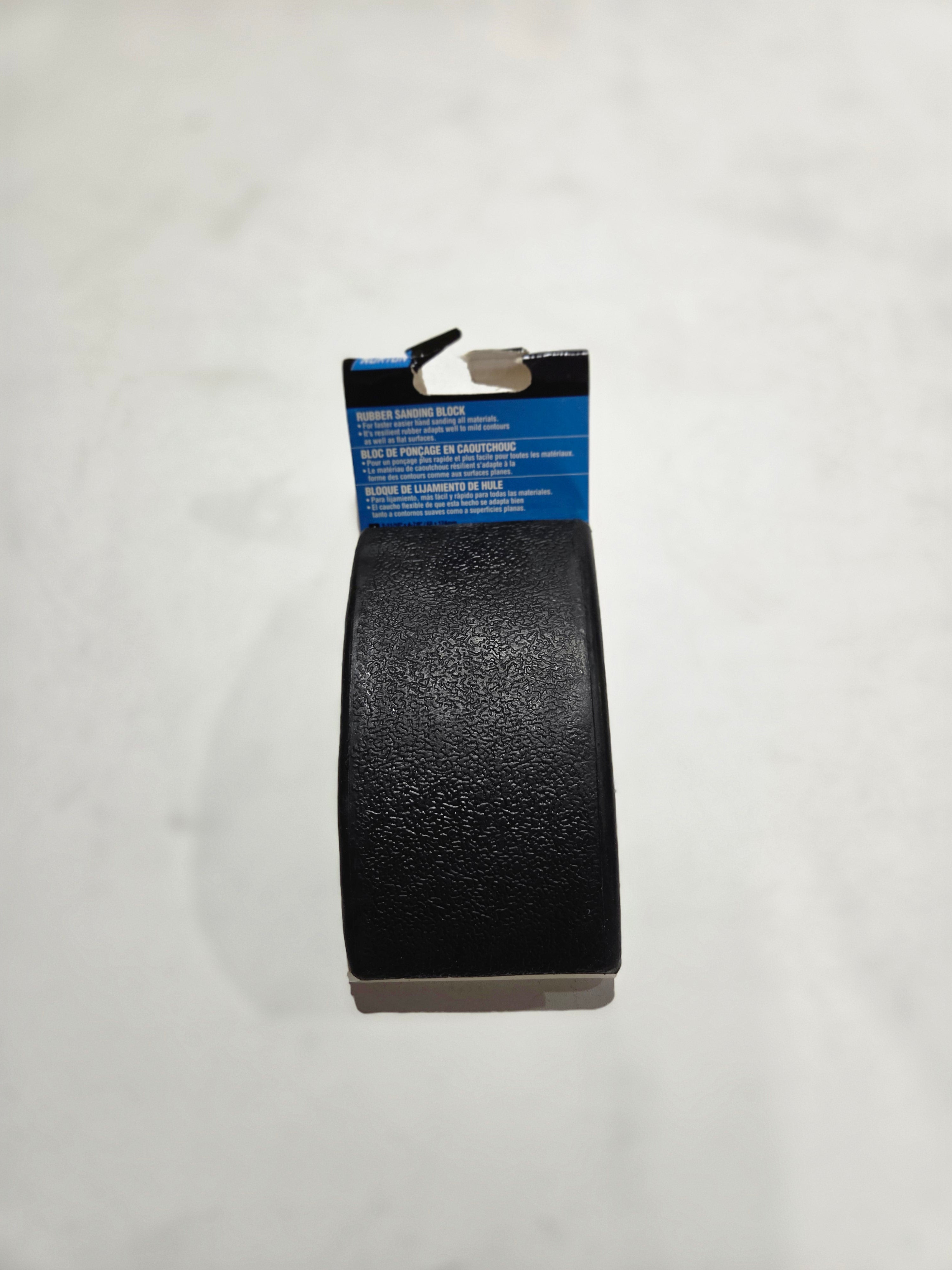 Black belt with blue label on a white background