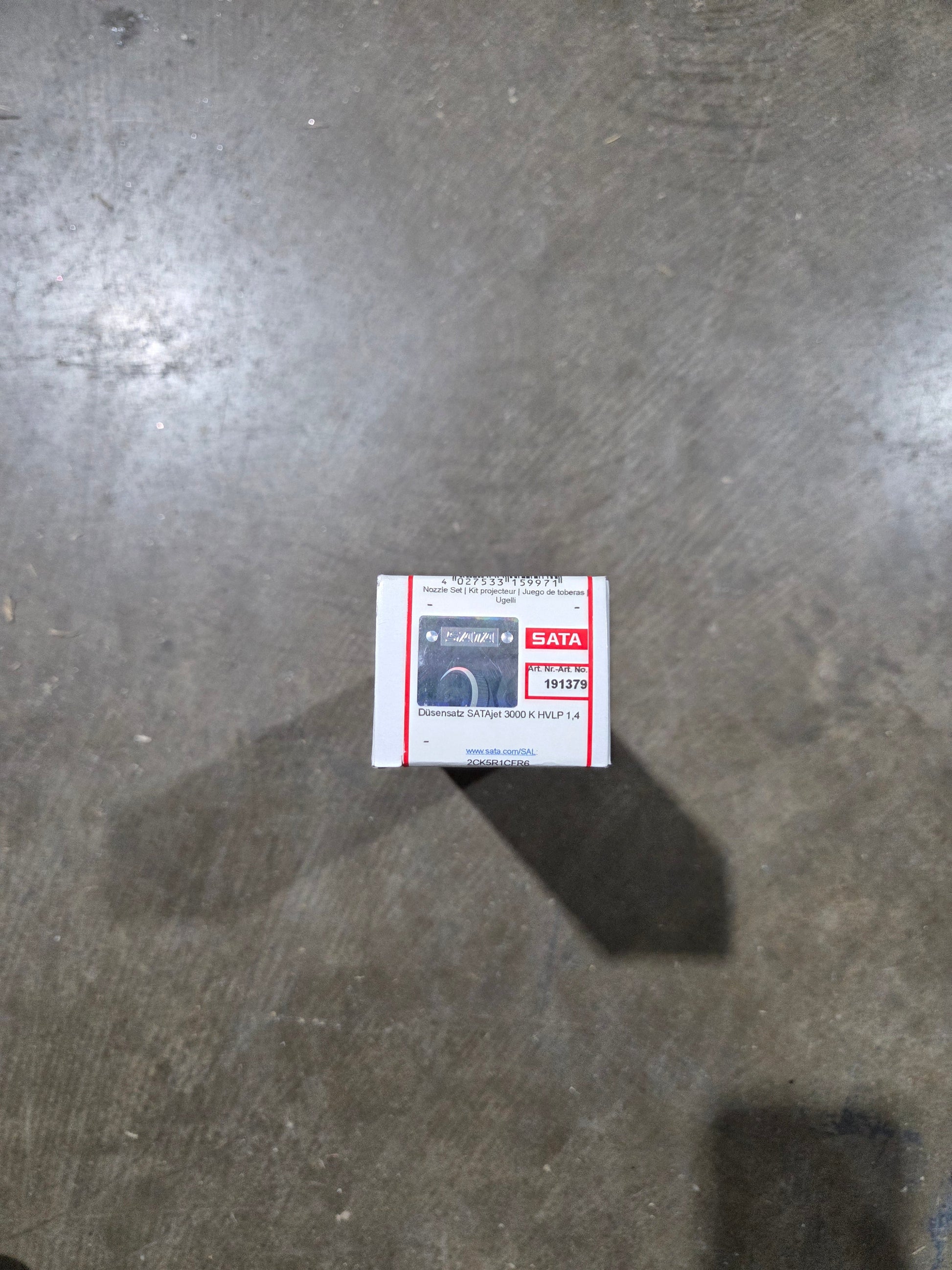 Small box on a concrete floor