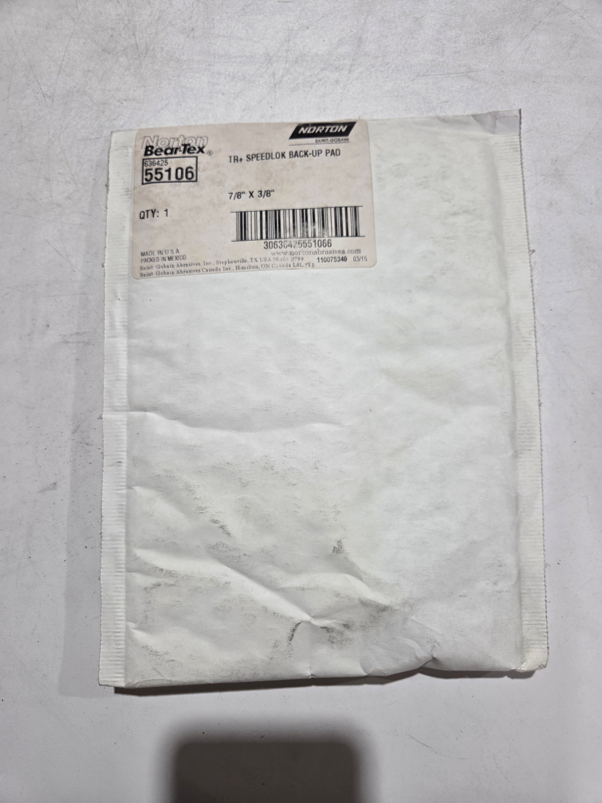 Norton Speed-Lock back-up pad 55106 4 inch TR Type III quick change sanding pad
