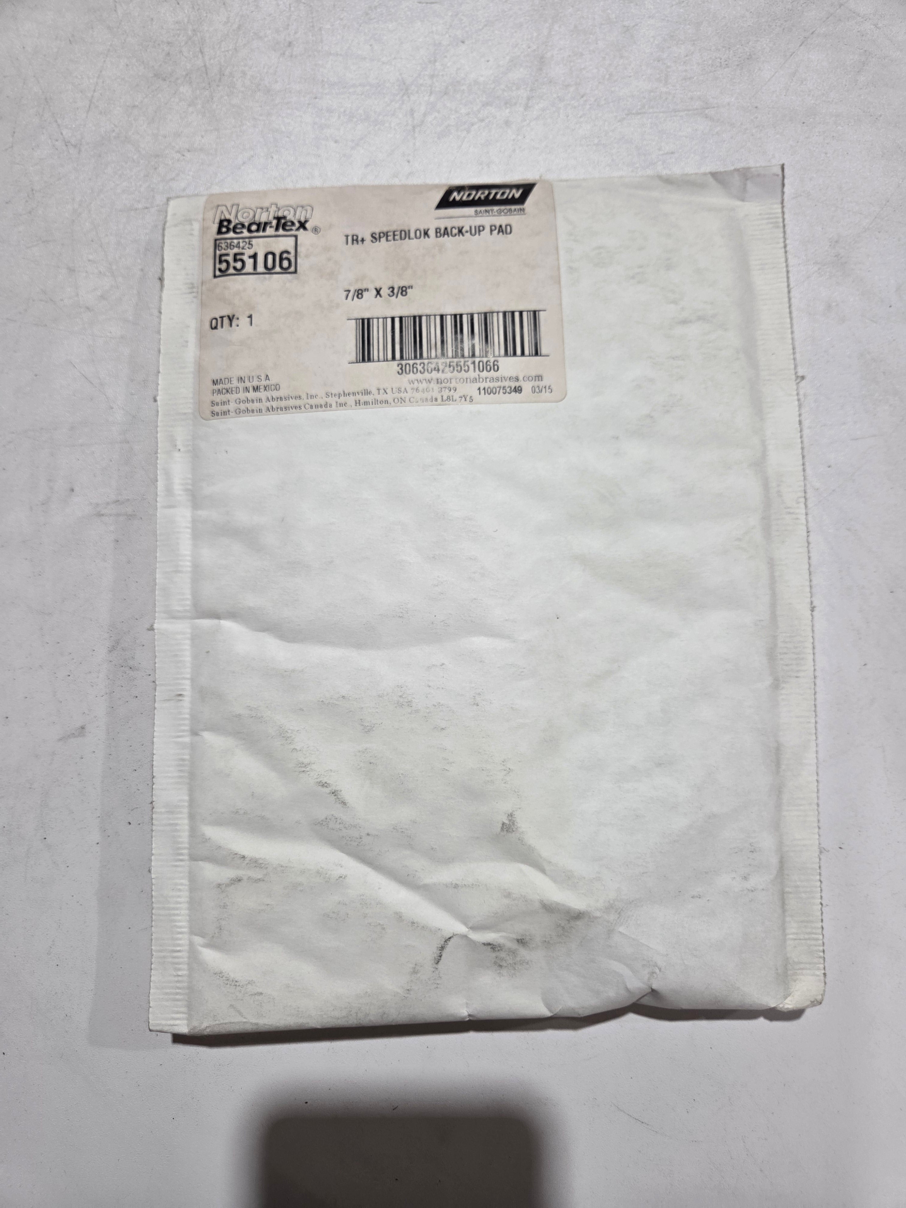 Norton Speed-Lock back-up pad 55106 4 inch TR Type III quick change sanding pad