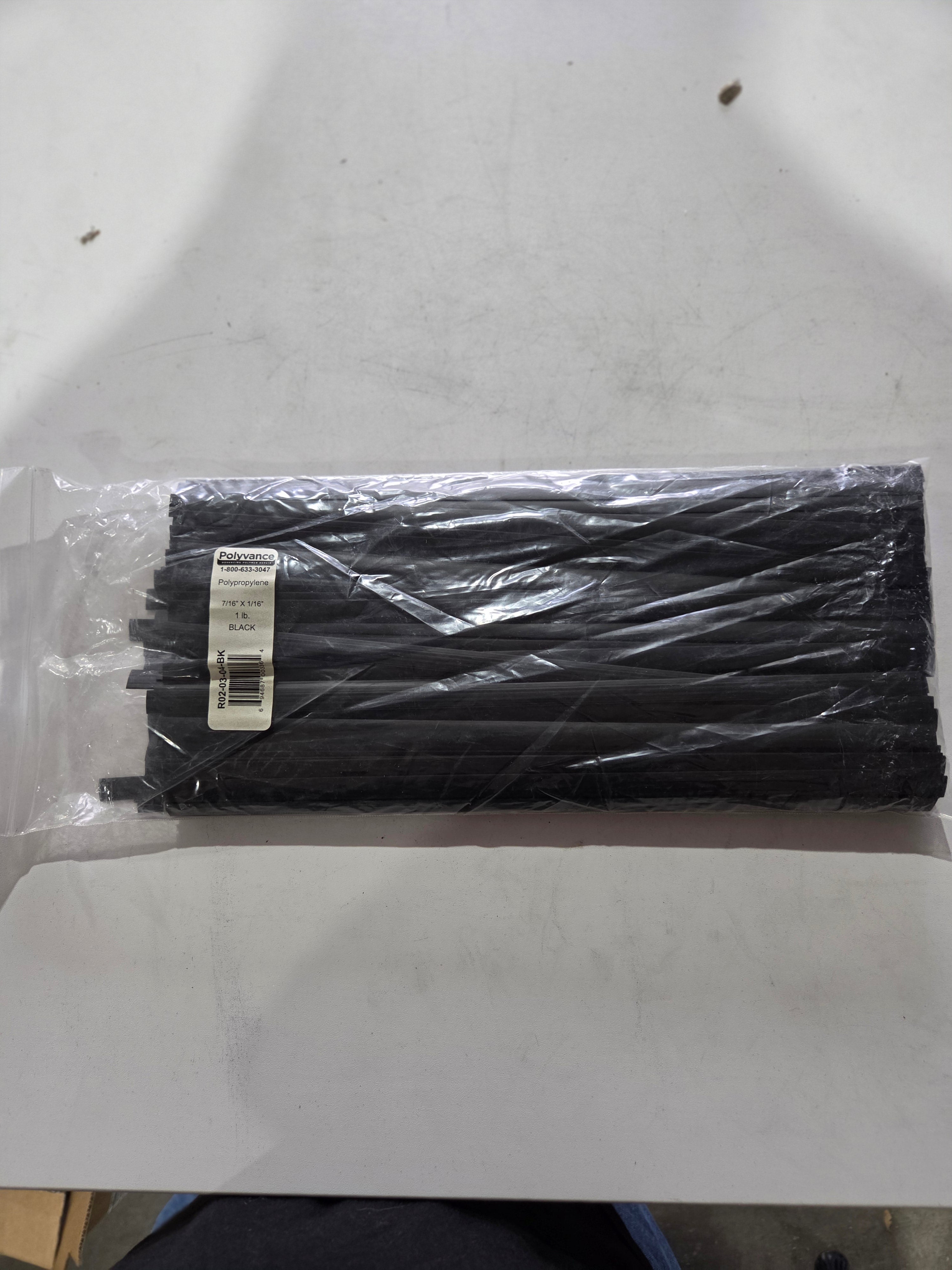 Polyvance R020304BK polypropylene welding rod black 1 lb plastic repair